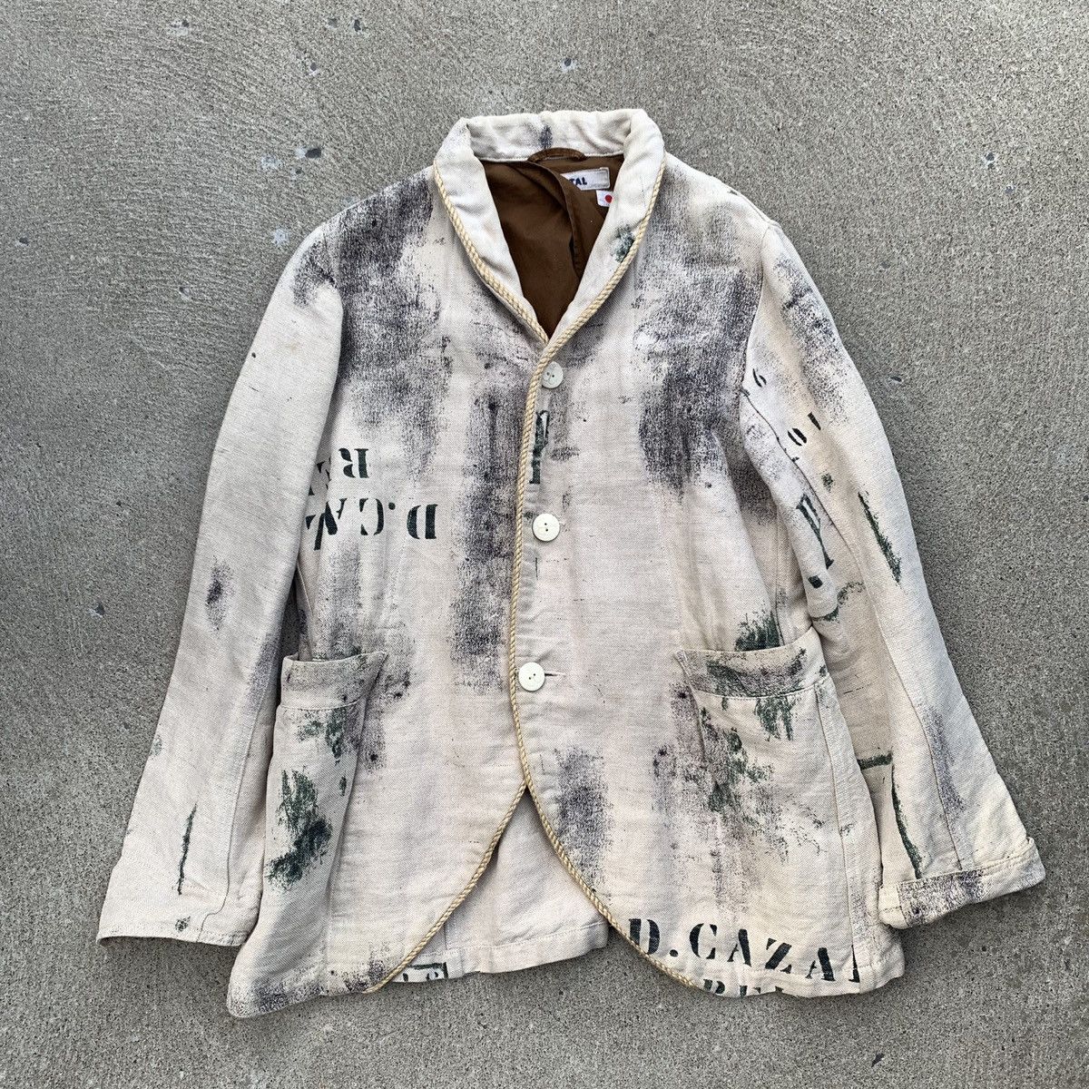 image of Kapital Nautical Blazer in White, Men's (Size Large)