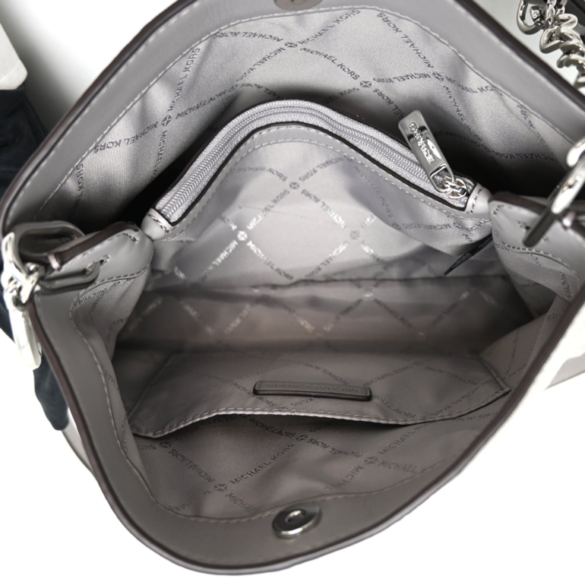 Michael Kors Michael Kors CHRISTINA Triple Compartment Crossbody Small Women's Shoulder Bag 35T6S8WC0L Cowhide Leather Gray Size ONE SIZE - 6 Thumbnail