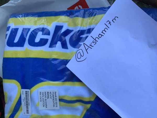 Supreme Supreme Motherfucker Towel Royal | Grailed