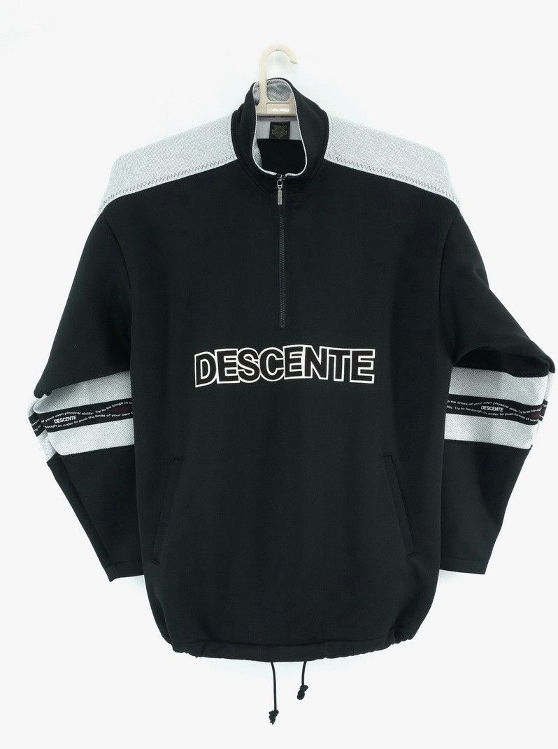 Descente Japanese Brand - Descente Quarter Zip Spell Out Sweater Size US XL / EU 56 / 4 - 13 Thumbnail