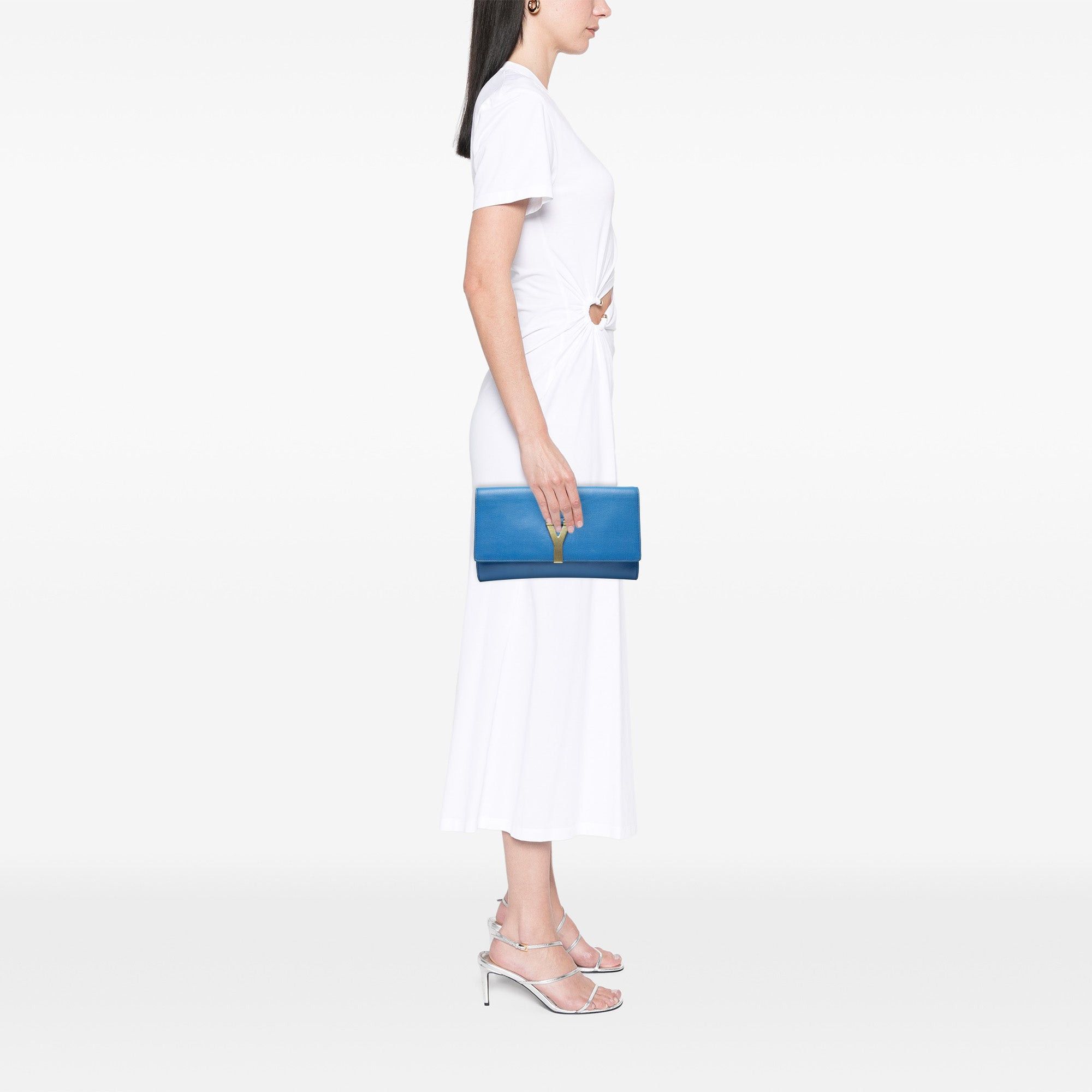 Saint Laurent Paris Textured Leather Chyc Ligne Clutch Size ONE SIZE - 6 Thumbnail