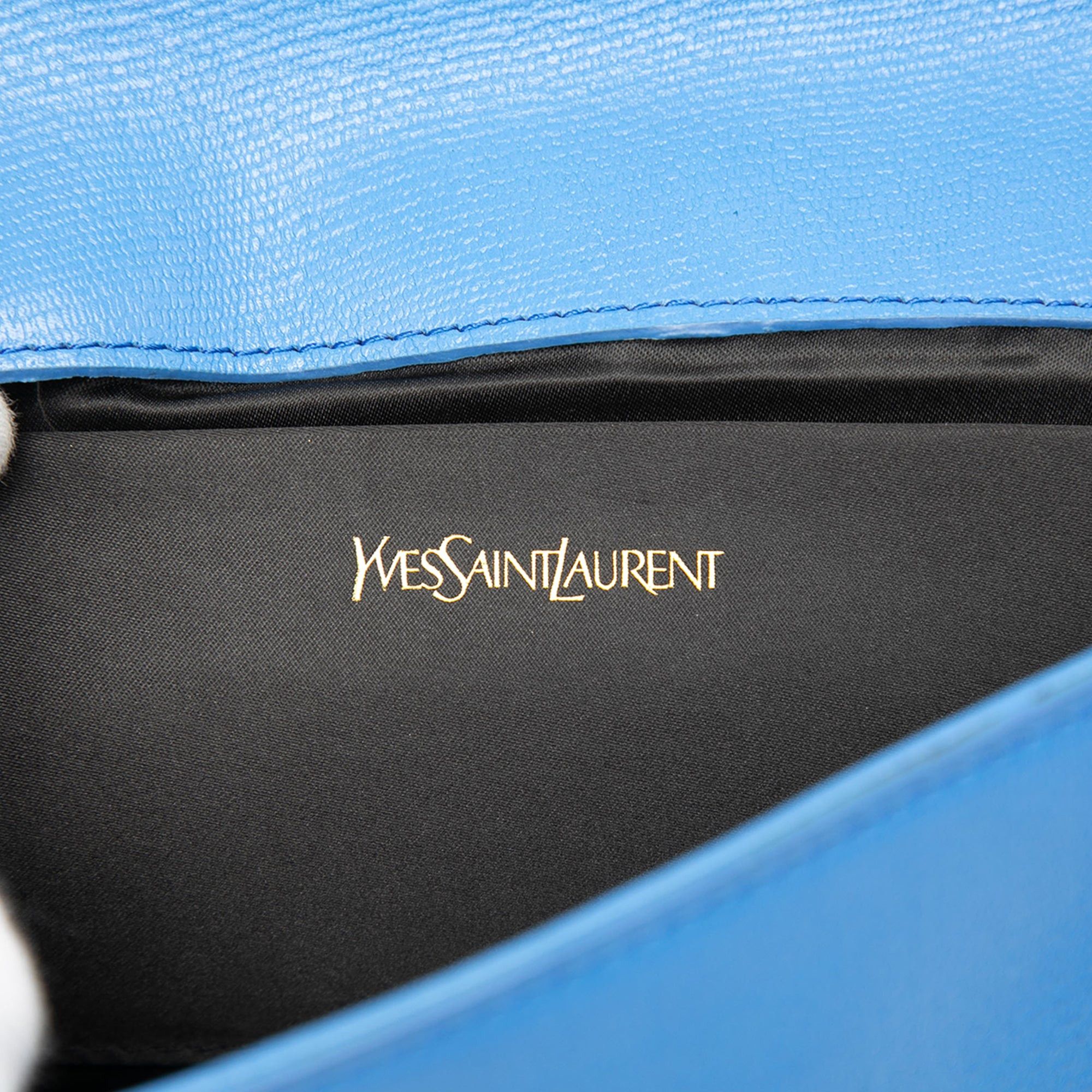 Saint Laurent Paris Textured Leather Chyc Ligne Clutch Size ONE SIZE - 5 Thumbnail