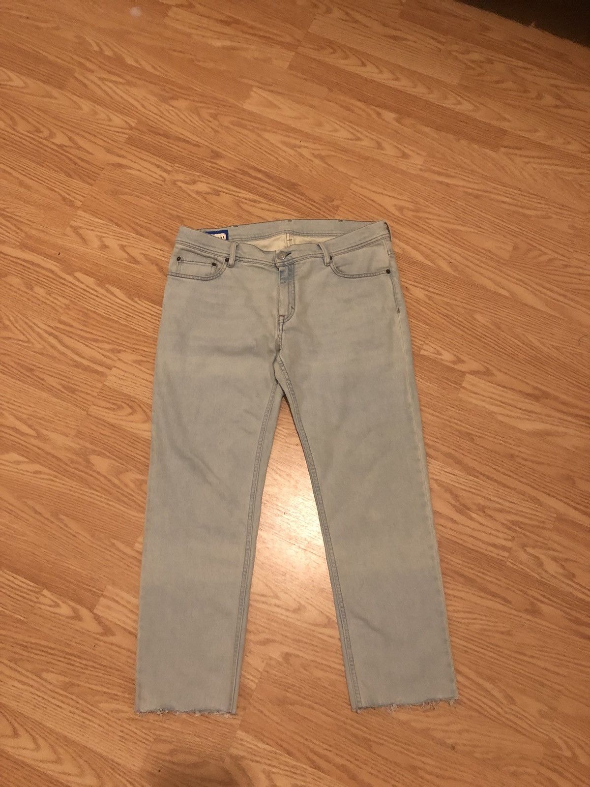 Acne Studios Acne Studio Bla Konst Slim Fit Raw Edge Hem Blue Jean 34 Size US 34 / EU 50 - 1 Thumbnail
