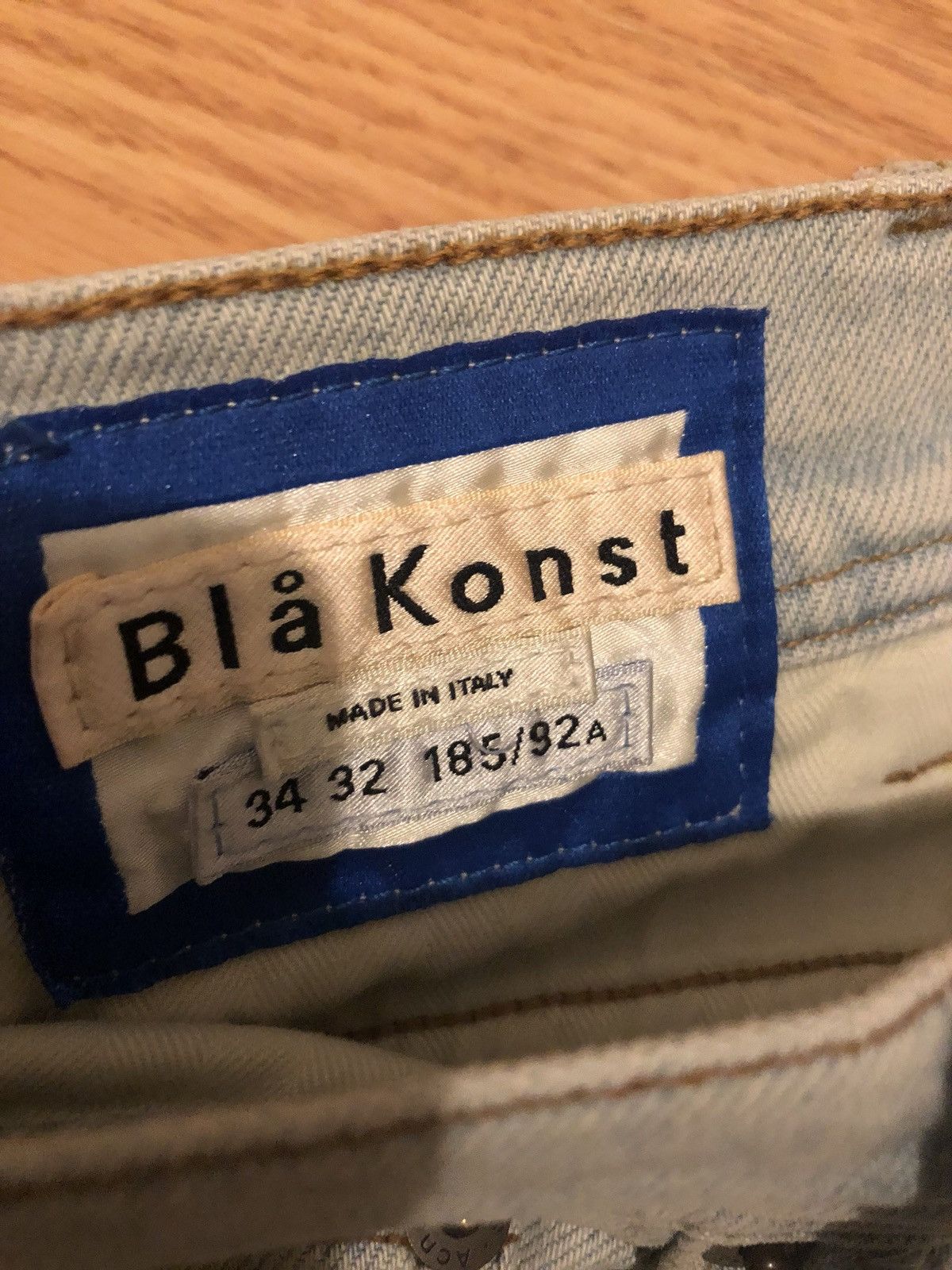 Acne Studios Acne Studio Bla Konst Slim Fit Raw Edge Hem Blue Jean 34 Size US 34 / EU 50 - 2 Thumbnail