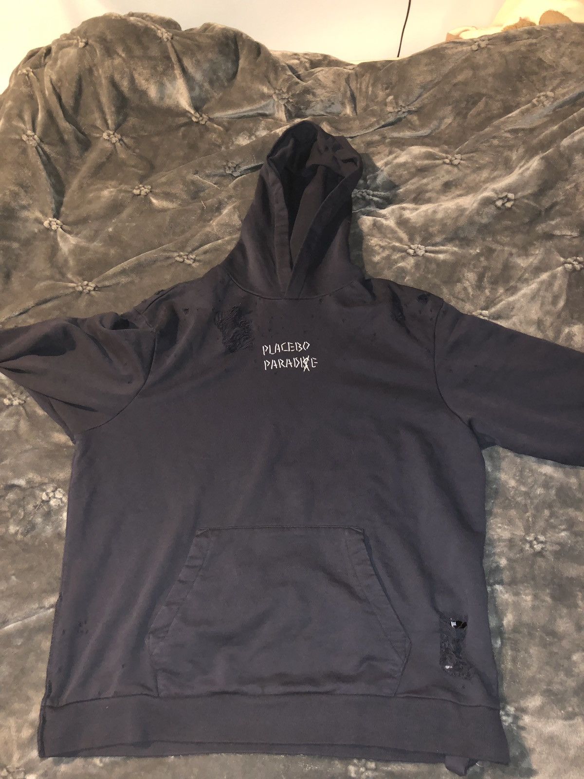 Ksubi Ksubi x Placebo Paradise Distressed Hoodie Size US XXL / EU 58 / 5 - 5 Thumbnail