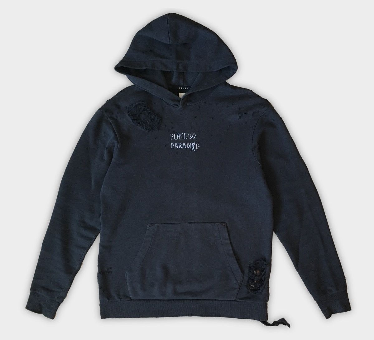 Ksubi Ksubi x Placebo Paradise Distressed Hoodie Size US XXL / EU 58 / 5 - 3 Thumbnail