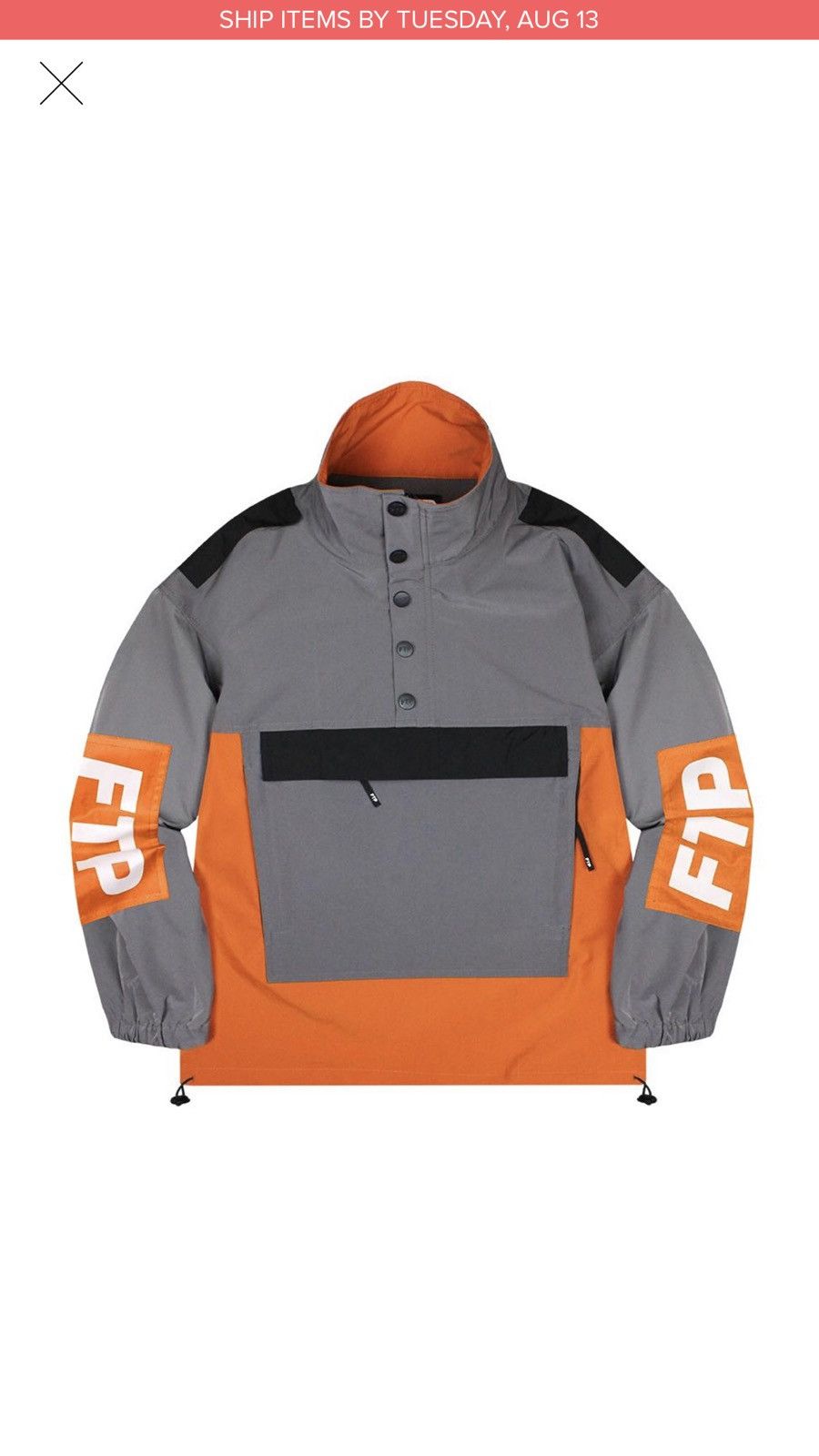 Fuck The Population FTP Vertical Waterproof Jacket Charcoal | Grailed 