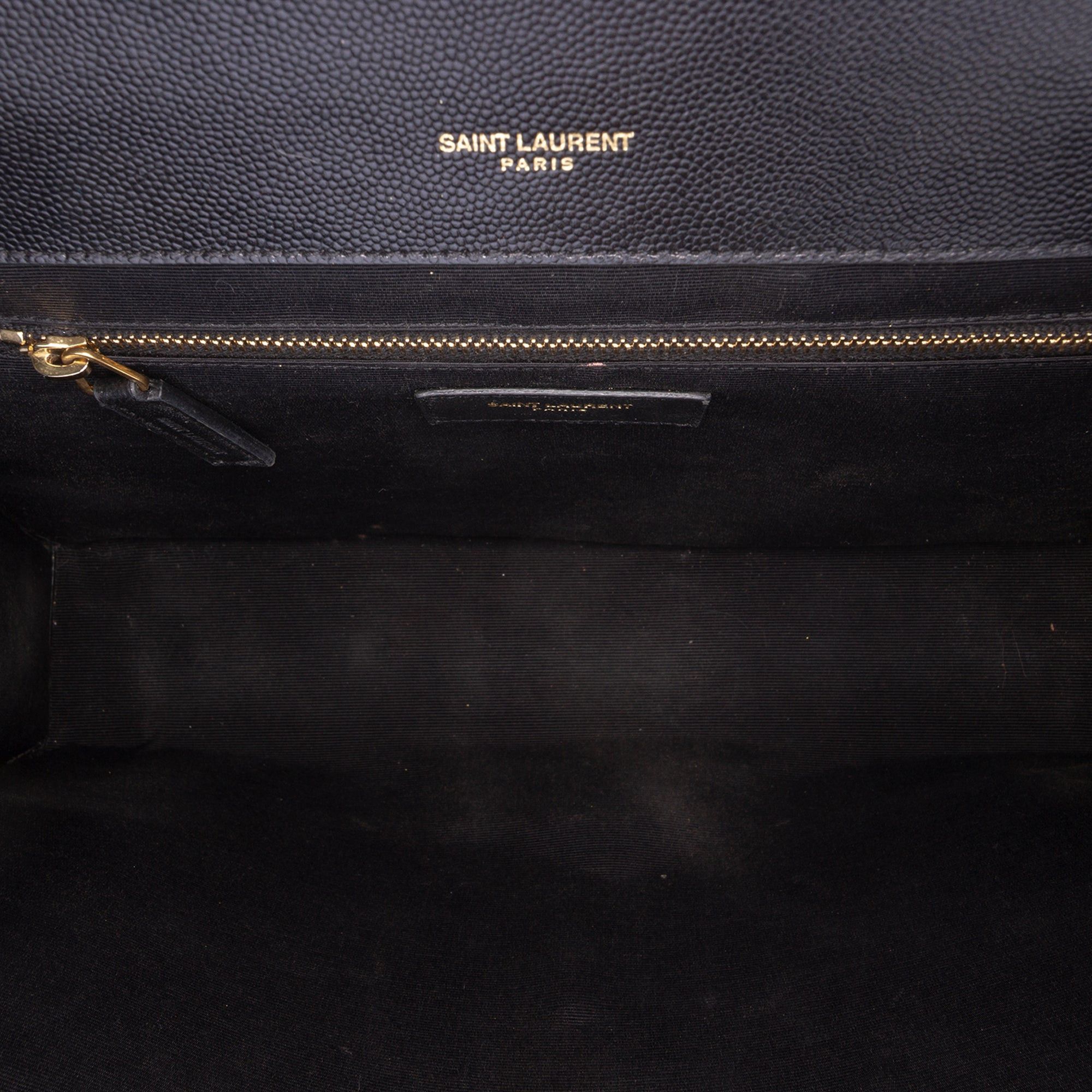 Saint Laurent Paris Grain De Poudre Triquilt Monogram Envelope Bag Size ONE SIZE - 4 Thumbnail
