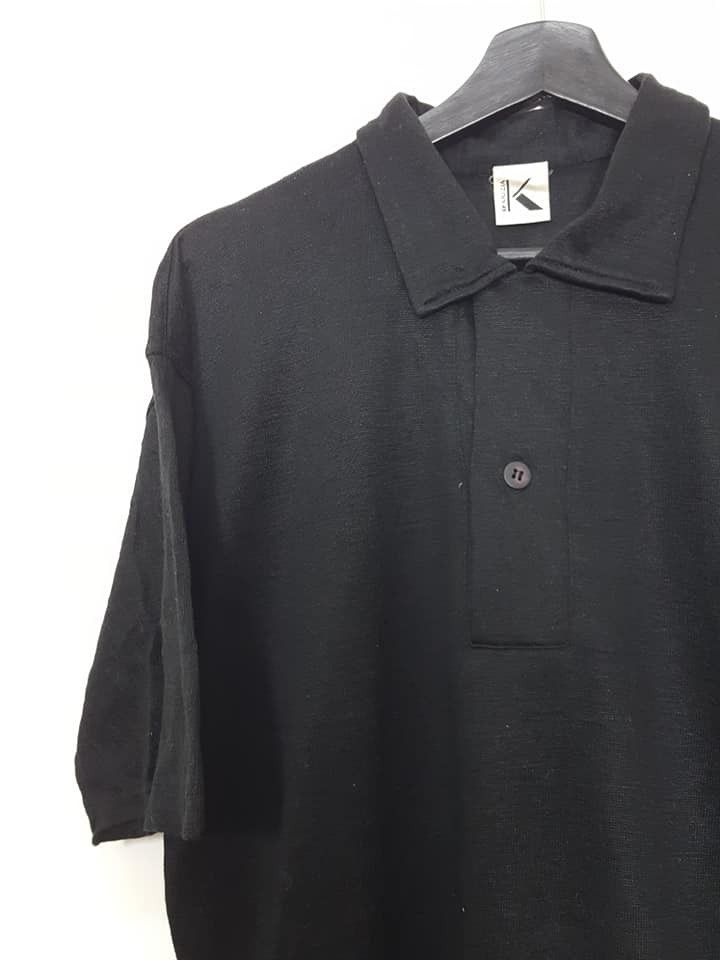 KRIZIA Wool Loop Collar Polo Shirt Tops