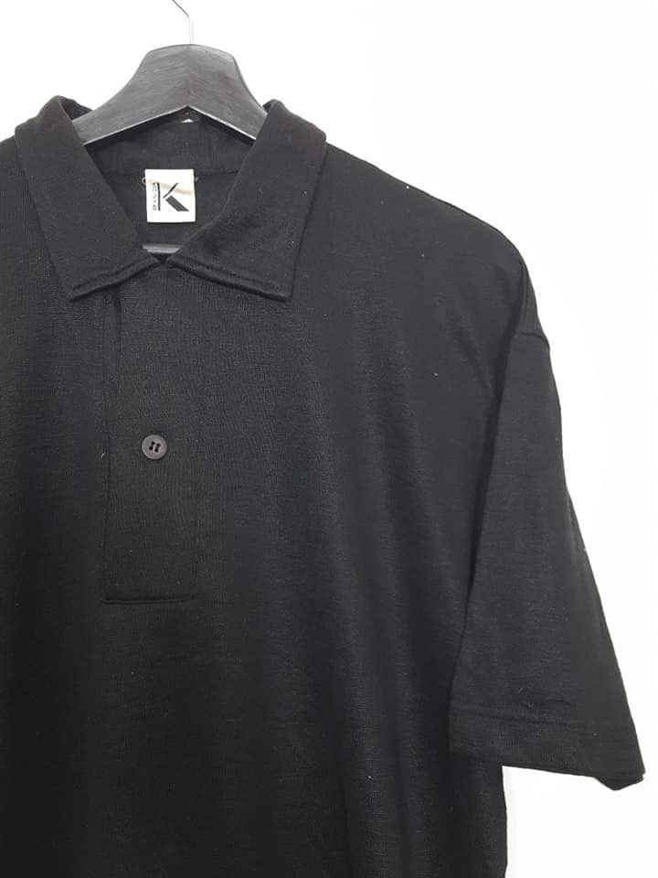 KRIZIA Wool Loop Collar Polo Shirt Tops