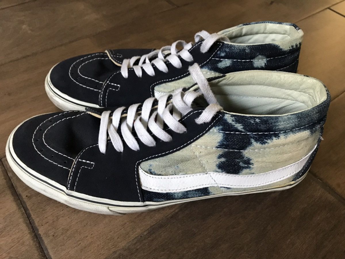 Supreme × Vans Supreme Vans Sk8 Mid Bleached Denim Size US 10 / EU 43 - 2 Thumbnail