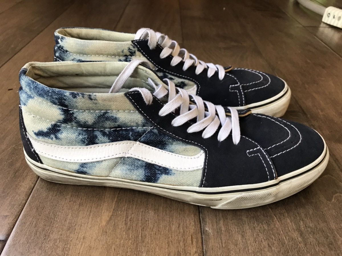 Supreme × Vans Supreme Vans Sk8 Mid Bleached Denim Size US 10 / EU 43 - 1 Thumbnail