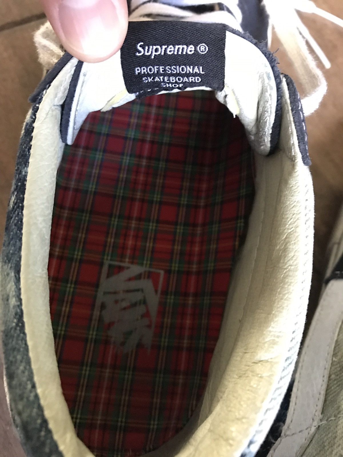 Supreme × Vans Supreme Vans Sk8 Mid Bleached Denim Size US 10 / EU 43 - 5 Thumbnail