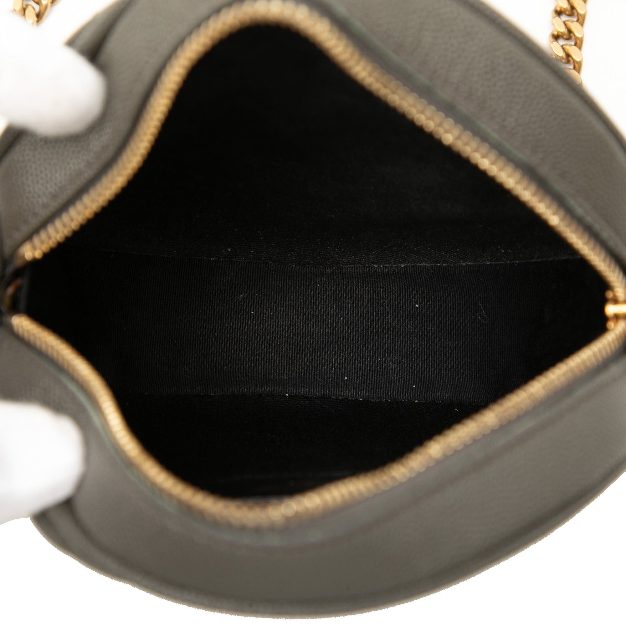 Saint Laurent Paris Chevron Grain De Poudre Round Vinyle Camera Bag Size ONE SIZE - 4 Thumbnail