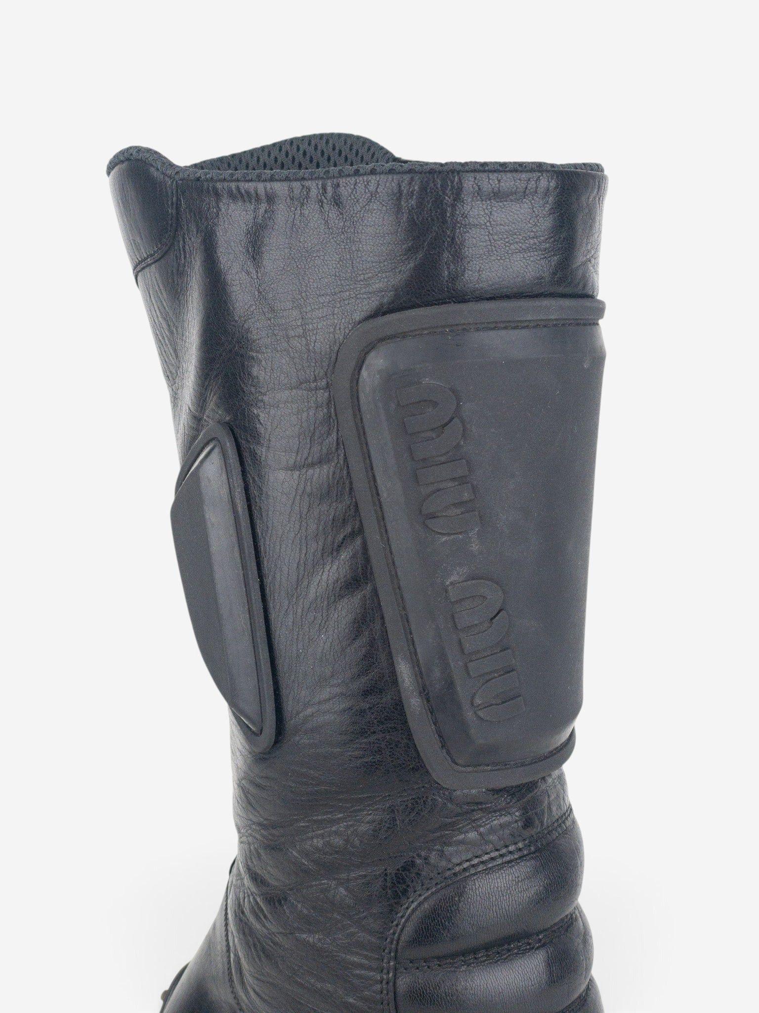 Miu Miu AW99 Square Toe ‘Bubble Sole’ Biker Heel Boots Size US 9 / IT 39 - 13 Thumbnail