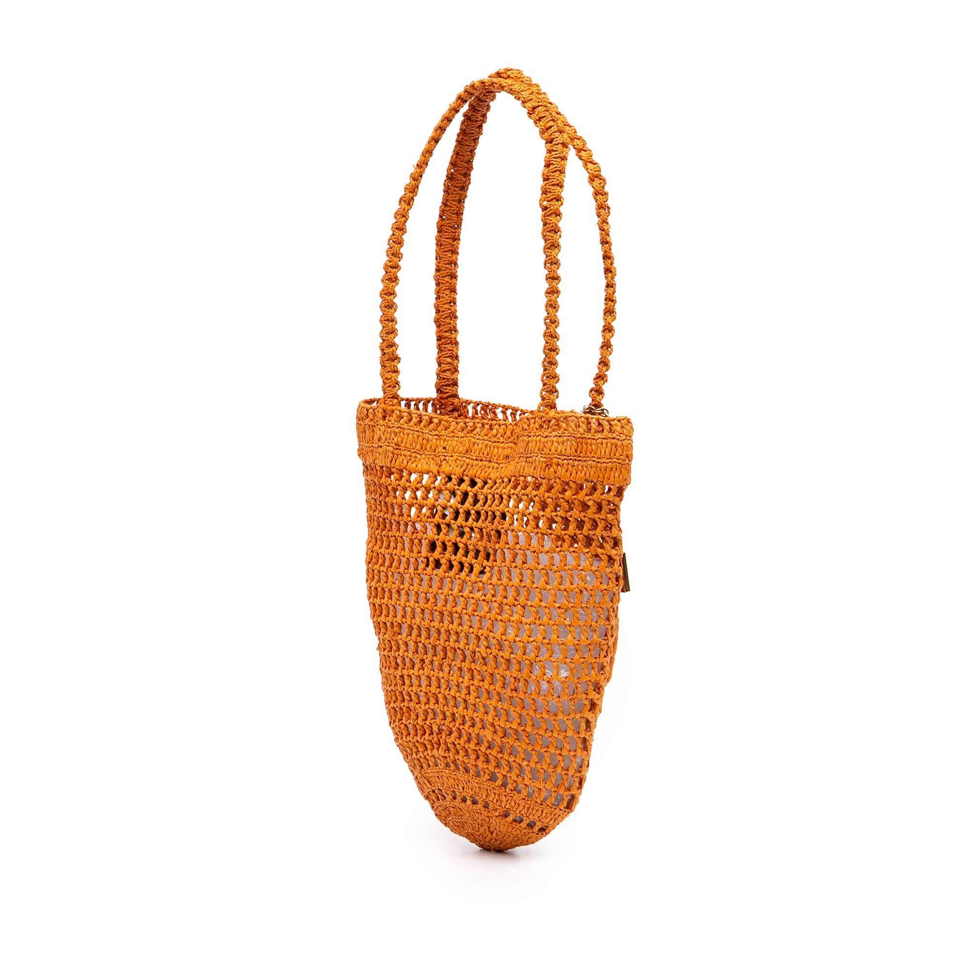 Chloe Raffia Embroidered Logo Summer Banana Tote Size ONE SIZE - 2 Thumbnail