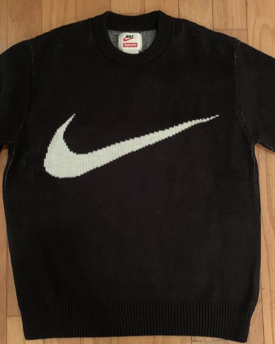 Supreme Supreme X Nike Swoosh Sweater Black Size Medium M | Grailed