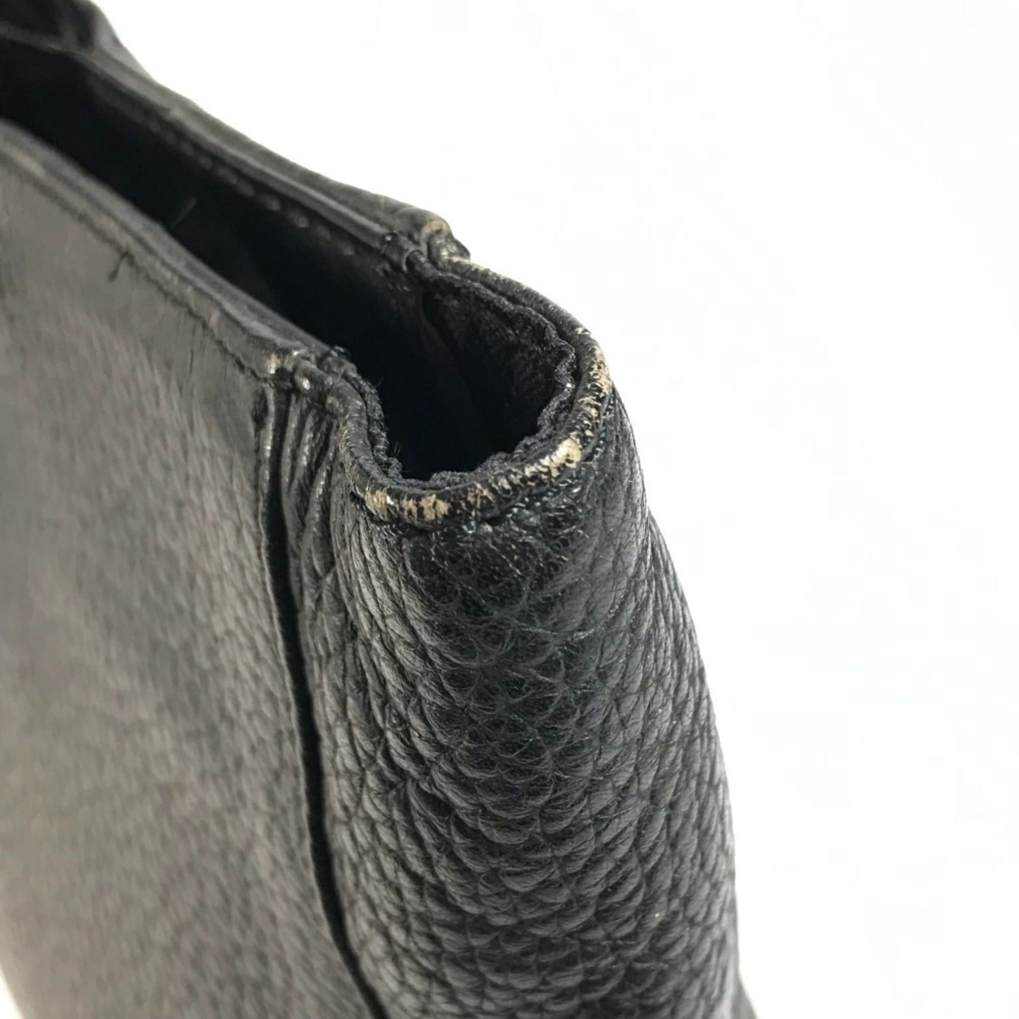 Versace VERSACE Vintage Sunburst Logo Tote Bag/Shoulder Bag, Leather, Men's/Women's, Black Size ONE SIZE - 12 Thumbnail