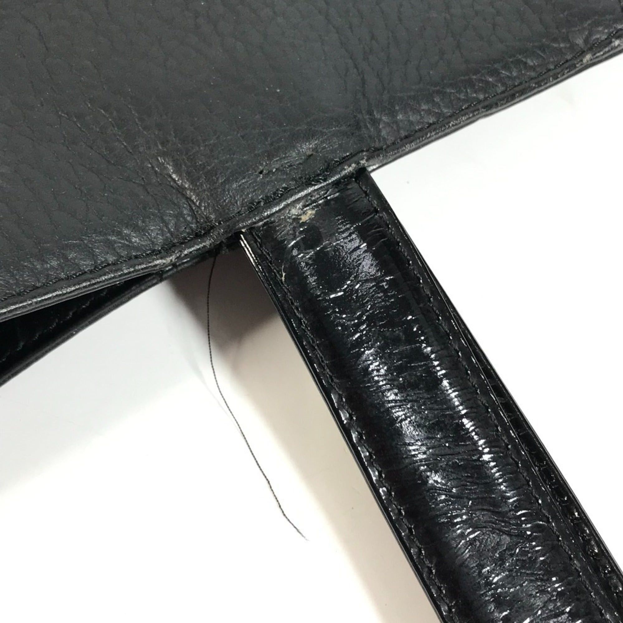 Versace VERSACE Vintage Sunburst Logo Tote Bag/Shoulder Bag, Leather, Men's/Women's, Black Size ONE SIZE - 14 Thumbnail