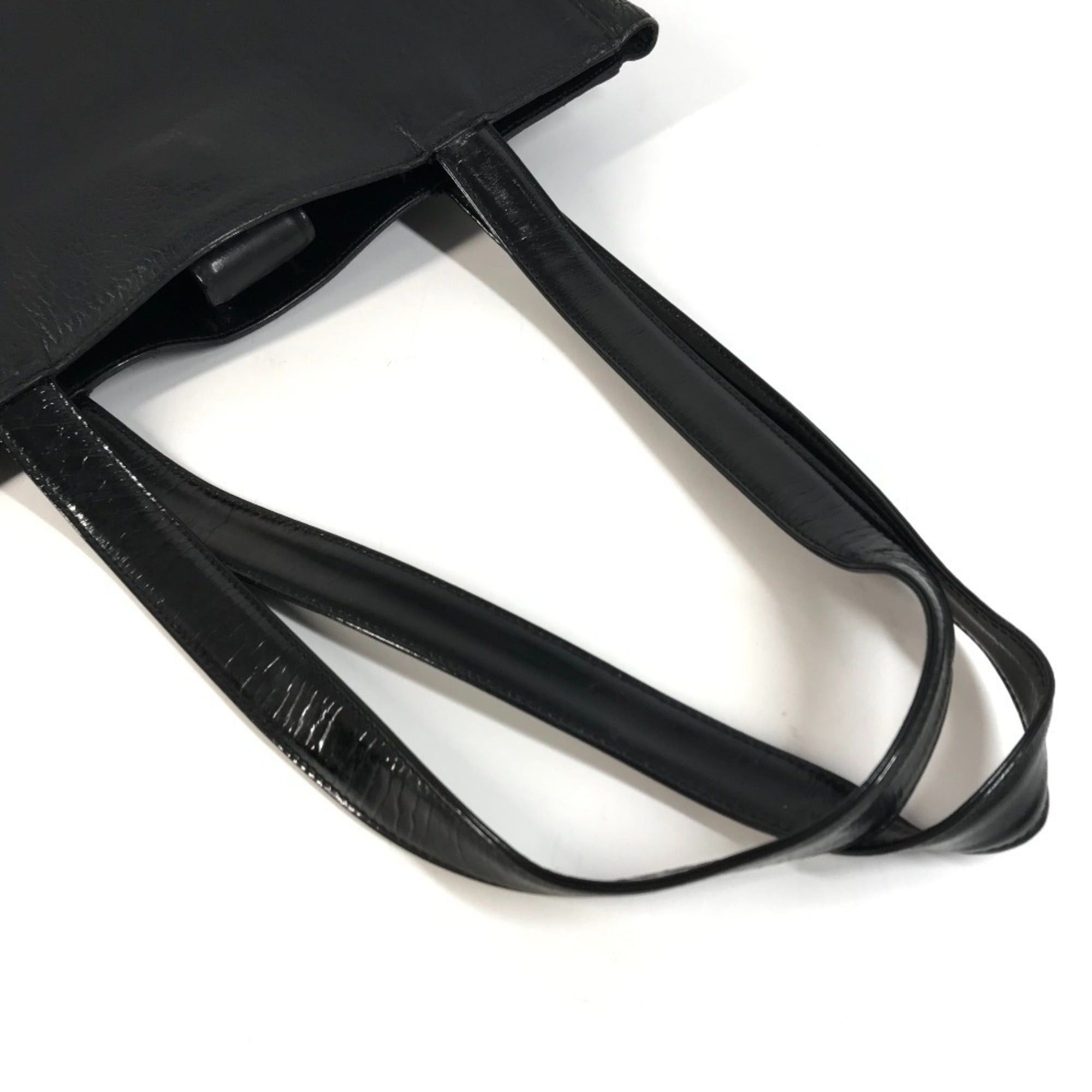 Versace VERSACE Vintage Sunburst Logo Tote Bag/Shoulder Bag, Leather, Men's/Women's, Black Size ONE SIZE - 9 Thumbnail
