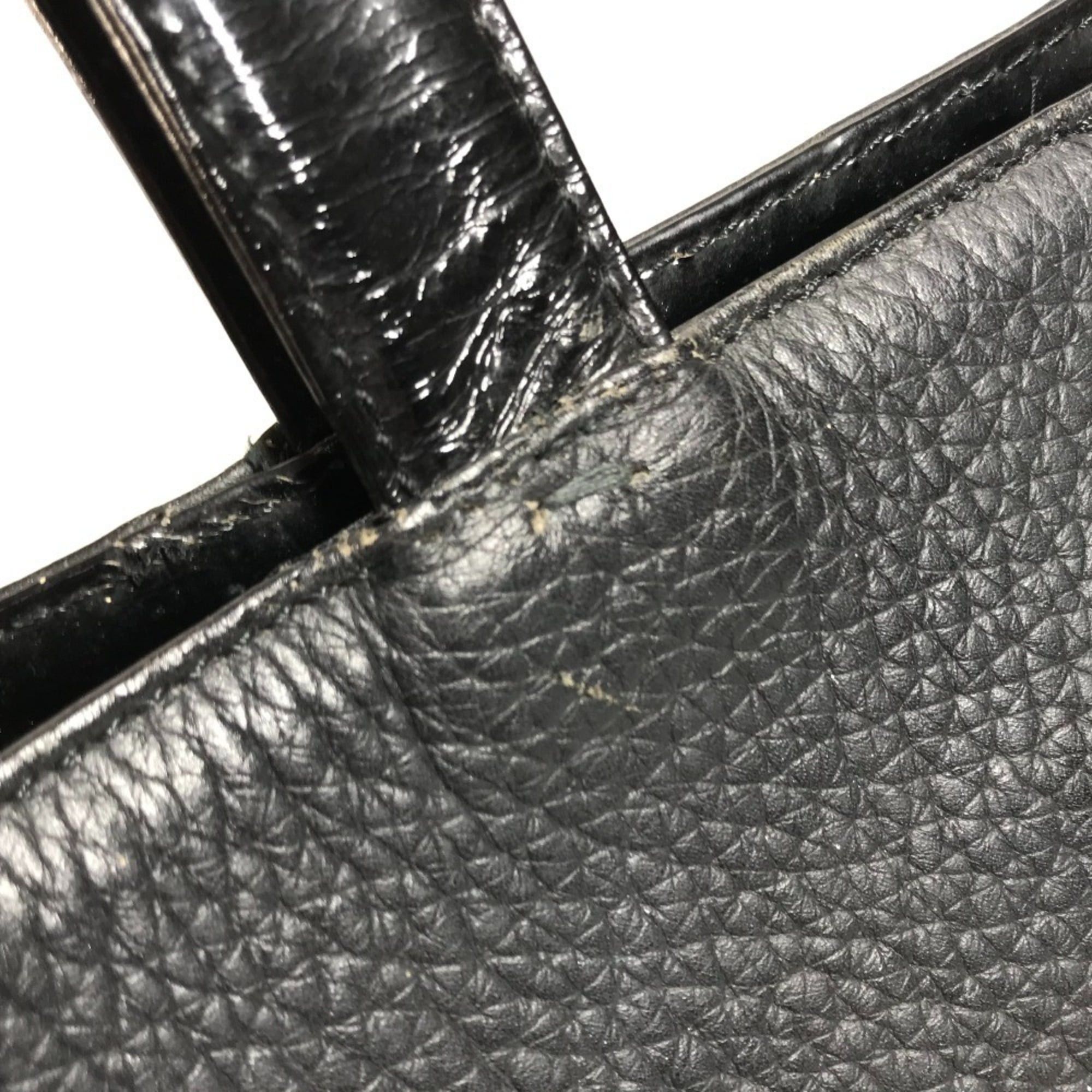 Versace VERSACE Vintage Sunburst Logo Tote Bag/Shoulder Bag, Leather, Men's/Women's, Black Size ONE SIZE - 11 Thumbnail