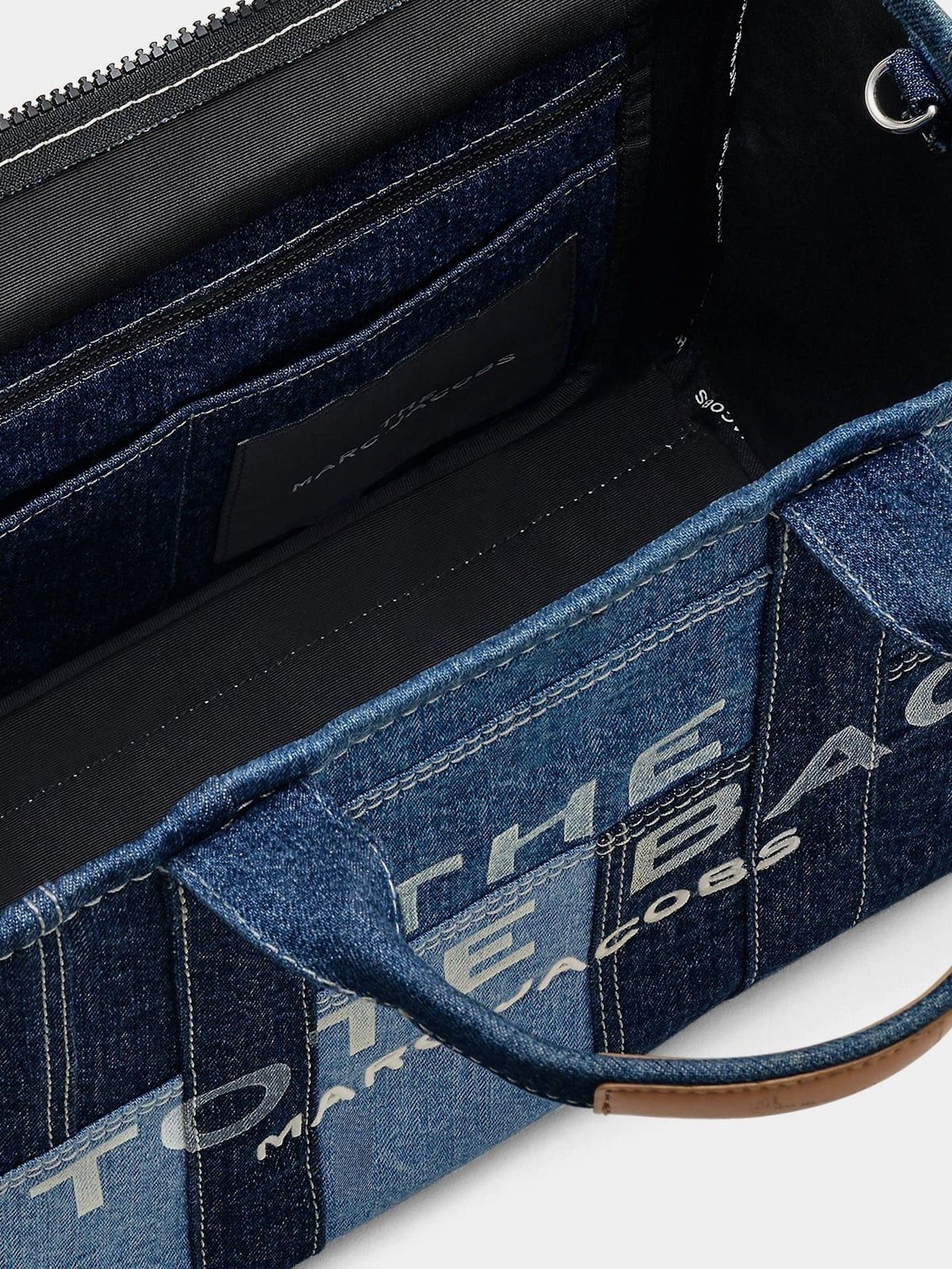 Marc Jacobs Marc Jacobs The denim Medium handbag with front logo print Size ONE SIZE - 4 Thumbnail