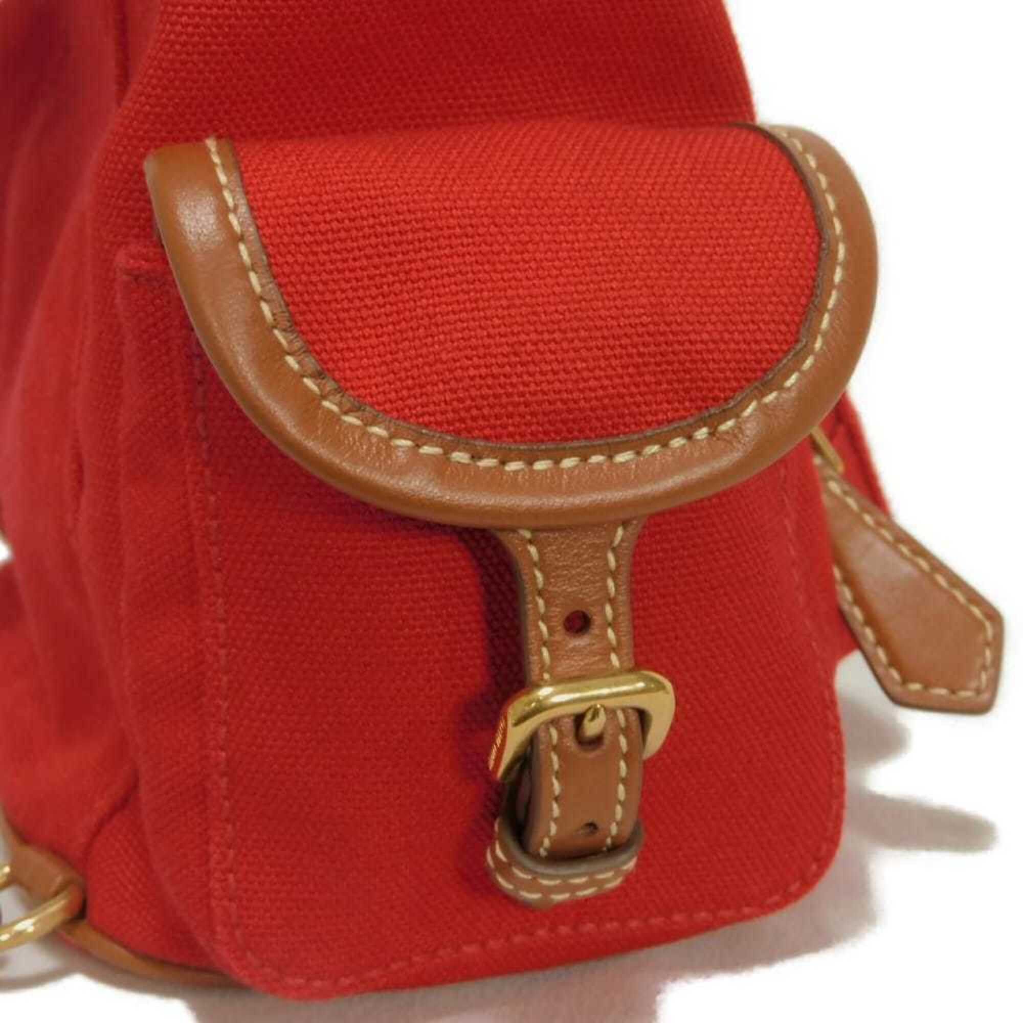 Miu Miu Miu Miu Miu Backpack, Drawstring, Medium Size, Daypack, Brandy Logo, Red, 5BZ043 2IBQ F0TQE, Women's Bag Size ONE SIZE - 18 Thumbnail