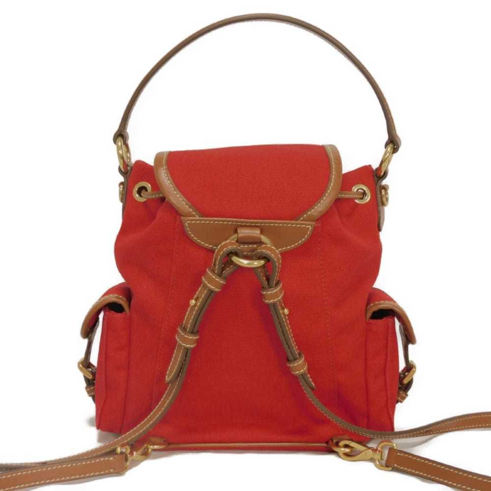 Miu Miu Miu Miu Miu Backpack, Drawstring, Medium Size, Daypack, Brandy Logo, Red, 5BZ043 2IBQ F0TQE, Women's Bag Size ONE SIZE - 4 Thumbnail