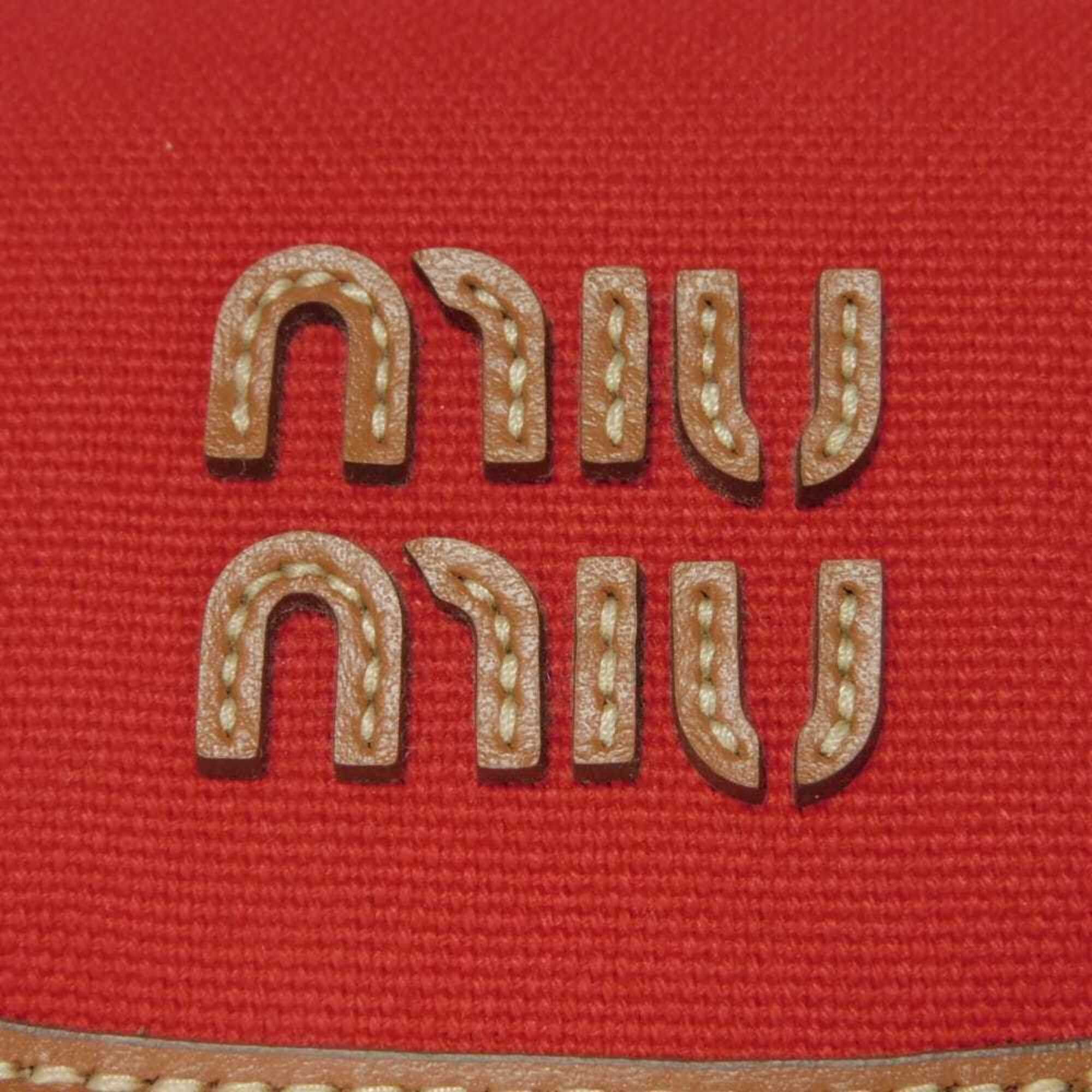 Miu Miu Miu Miu Miu Backpack, Drawstring, Medium Size, Daypack, Brandy Logo, Red, 5BZ043 2IBQ F0TQE, Women's Bag Size ONE SIZE - 5 Thumbnail