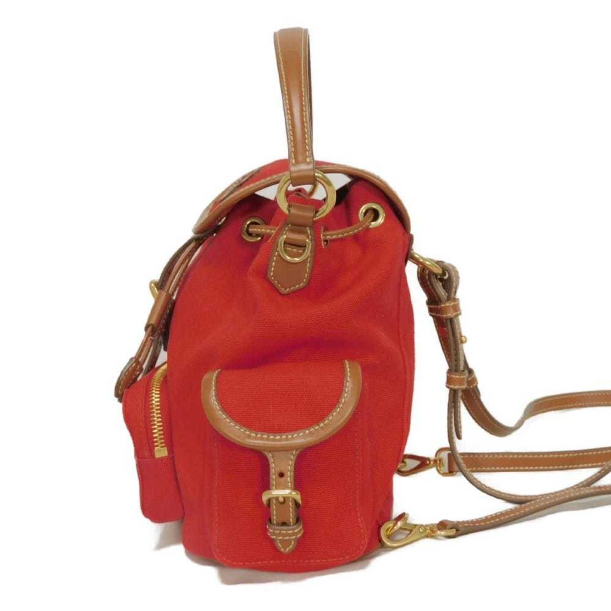 Miu Miu Miu Miu Miu Backpack, Drawstring, Medium Size, Daypack, Brandy Logo, Red, 5BZ043 2IBQ F0TQE, Women's Bag Size ONE SIZE - 3 Thumbnail