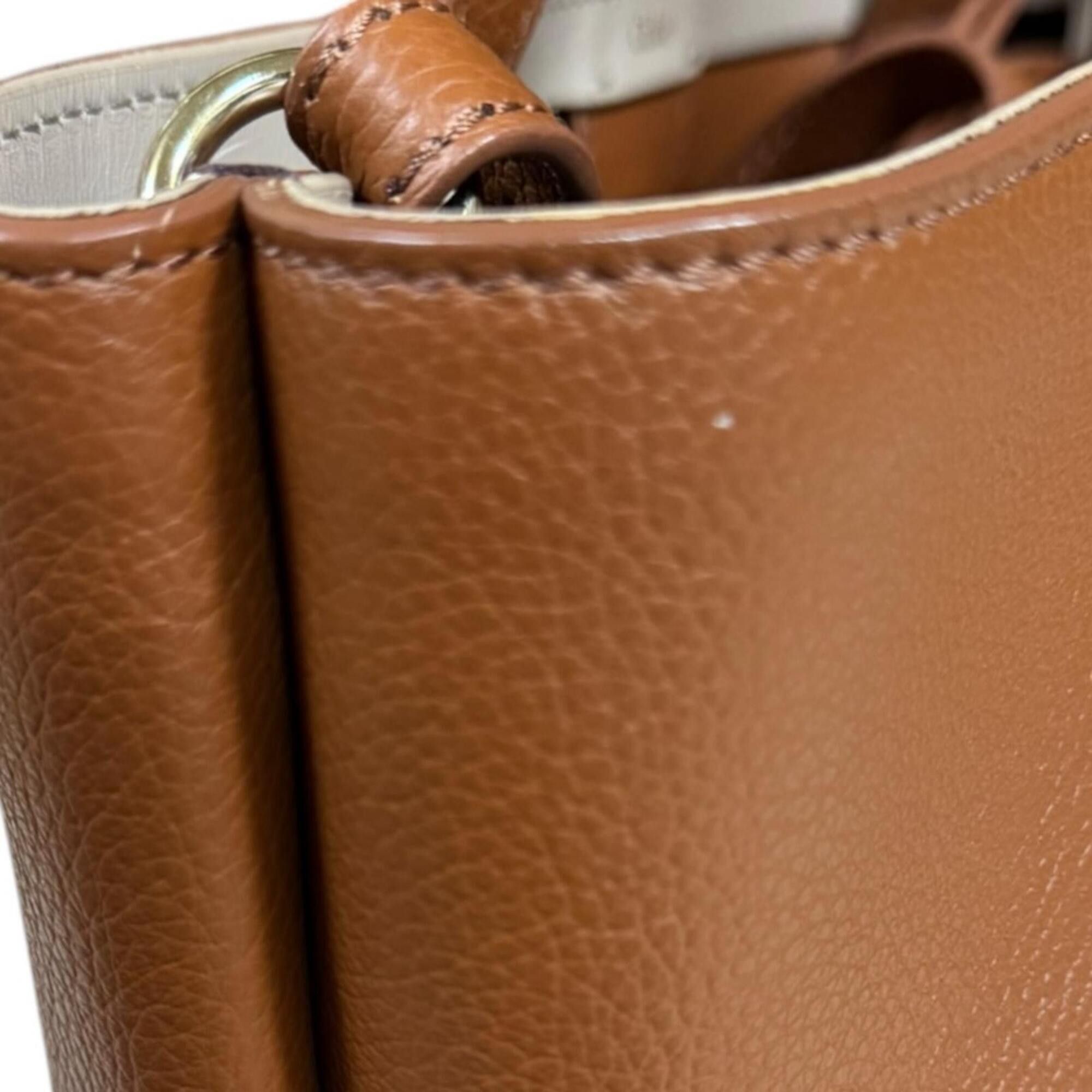 Chloe Chloé Chloe Sense Small East-West Tote Shoulder Bag, Leather, Brown, Women's, 2-way Size ONE SIZE - 12 Thumbnail