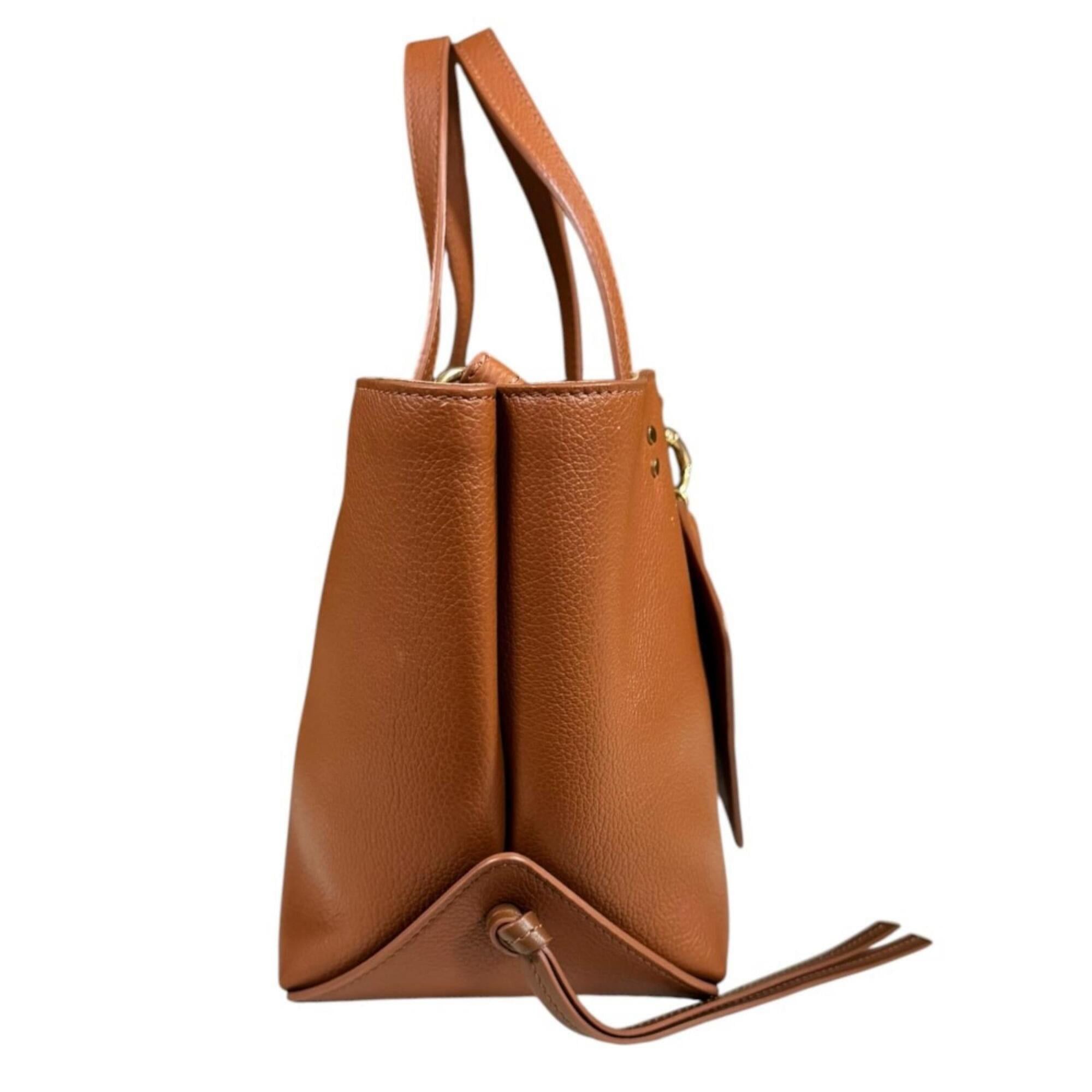 Chloe Chloé Chloe Sense Small East-West Tote Shoulder Bag, Leather, Brown, Women's, 2-way Size ONE SIZE - 4 Thumbnail
