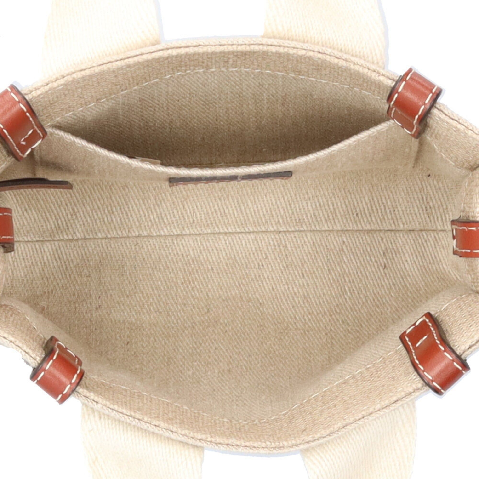 Chloe Chloé Chloe Mini Tote Woody Shoulder Bag, Linen CHC22AP237I2690U, Brown, Women's, 2-way Size ONE SIZE - 7 Thumbnail