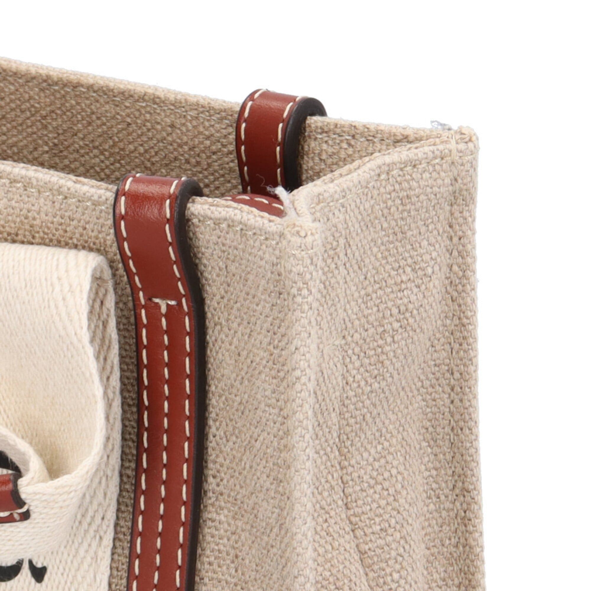Chloe Chloé Chloe Mini Tote Woody Shoulder Bag, Linen CHC22AP237I2690U, Brown, Women's, 2-way Size ONE SIZE - 8 Thumbnail