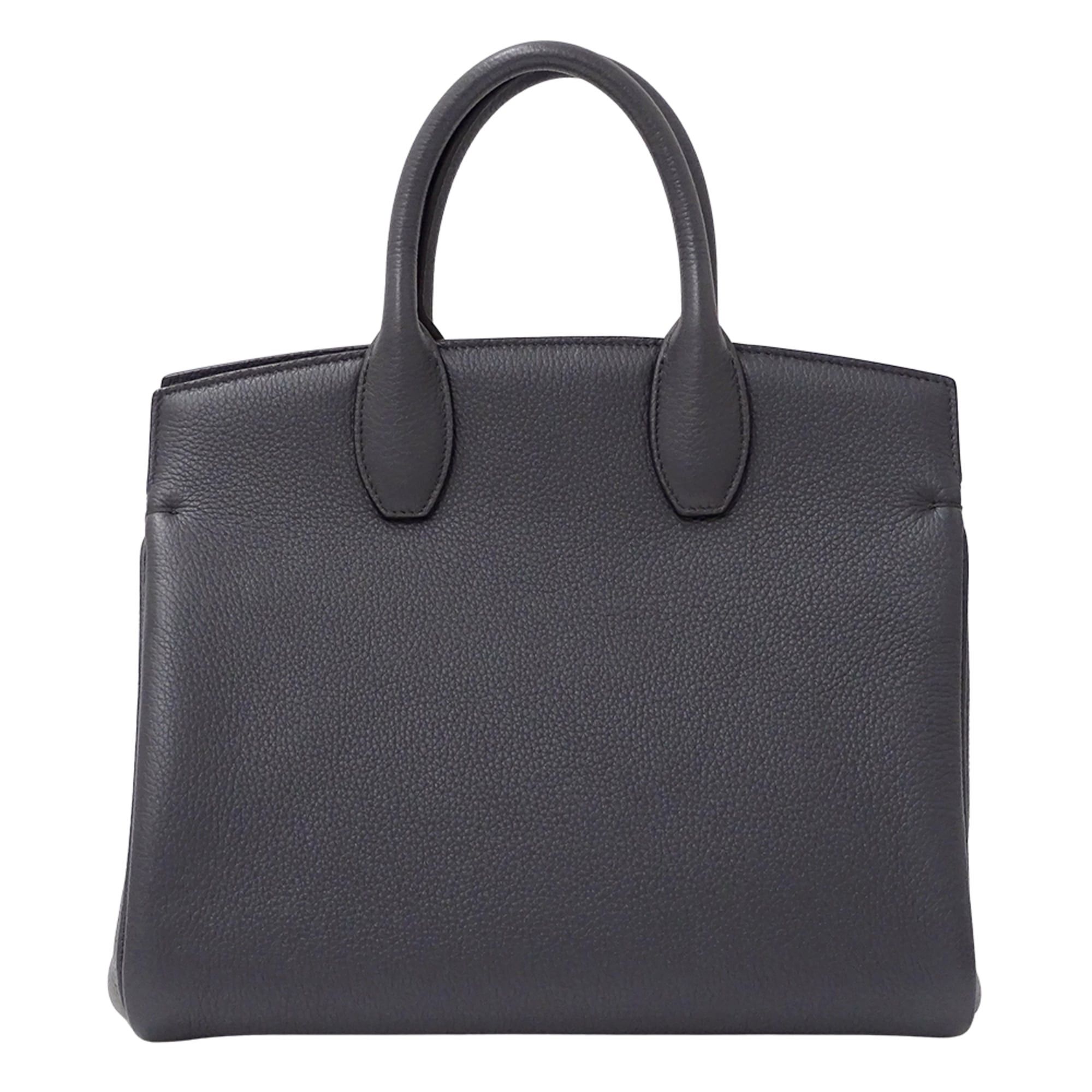 Salvatore Ferragamo Salvatore Ferragamo Ferragamo women's handbag, brand name, handbag/shoulder bag, 2-way, studio leather, gray. Size ONE SIZE - 2 Thumbnail