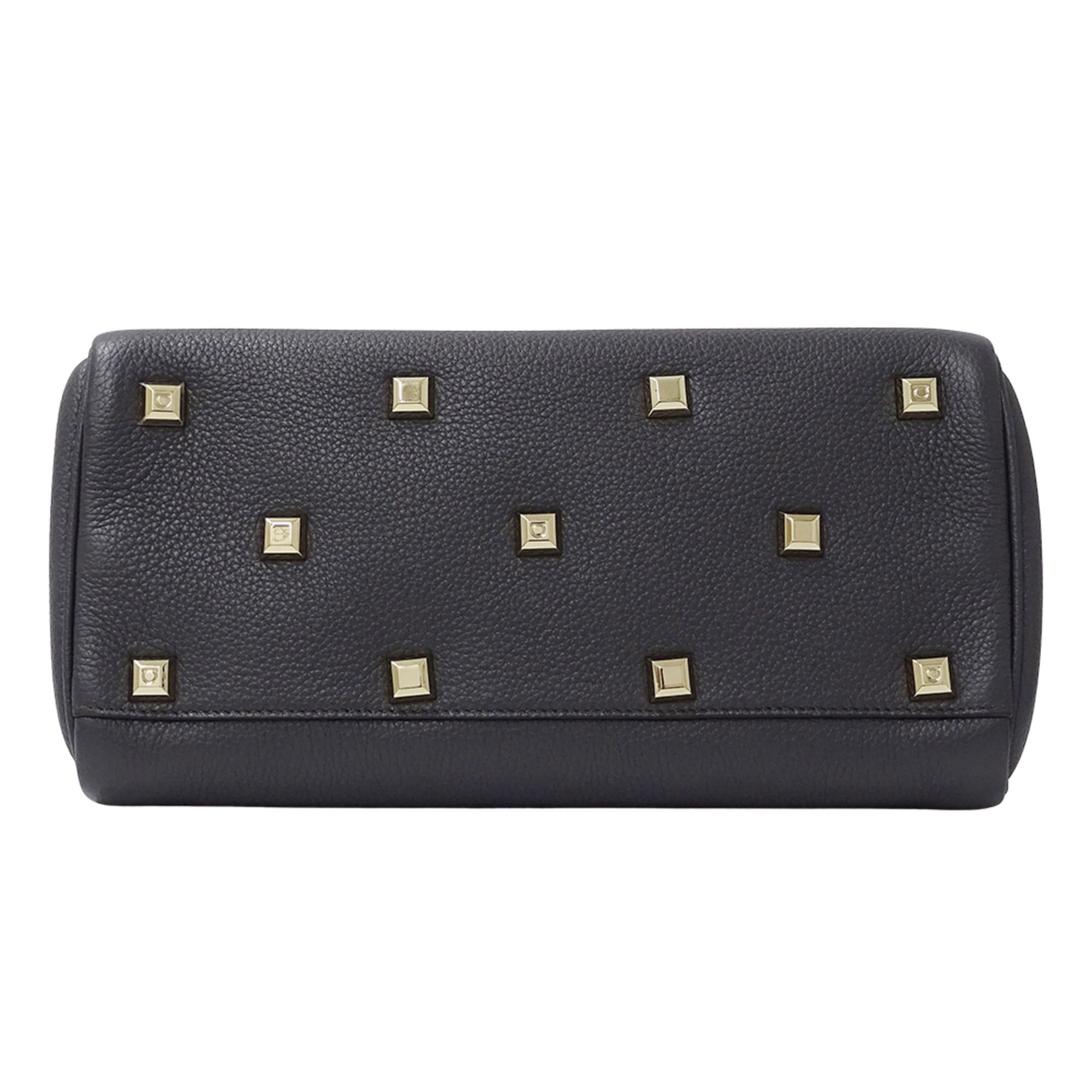Salvatore Ferragamo Salvatore Ferragamo Ferragamo women's handbag, brand name, handbag/shoulder bag, 2-way, studio leather, gray. Size ONE SIZE - 3 Thumbnail