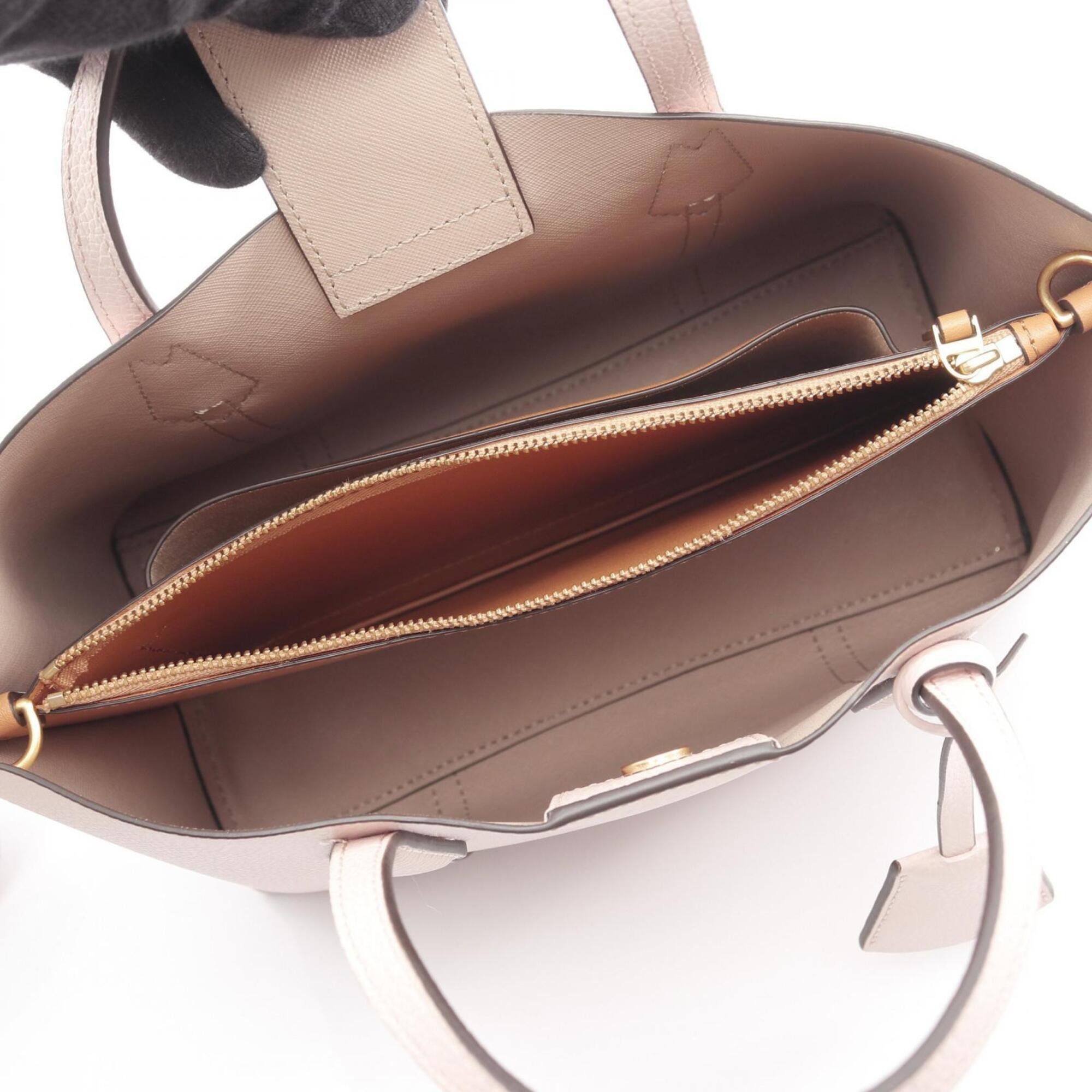 Tory Burch Tory Burch Perry Small Triple Compartment Handbag, Leather, Women's, Pink (81928) Size ONE SIZE - 3 Thumbnail