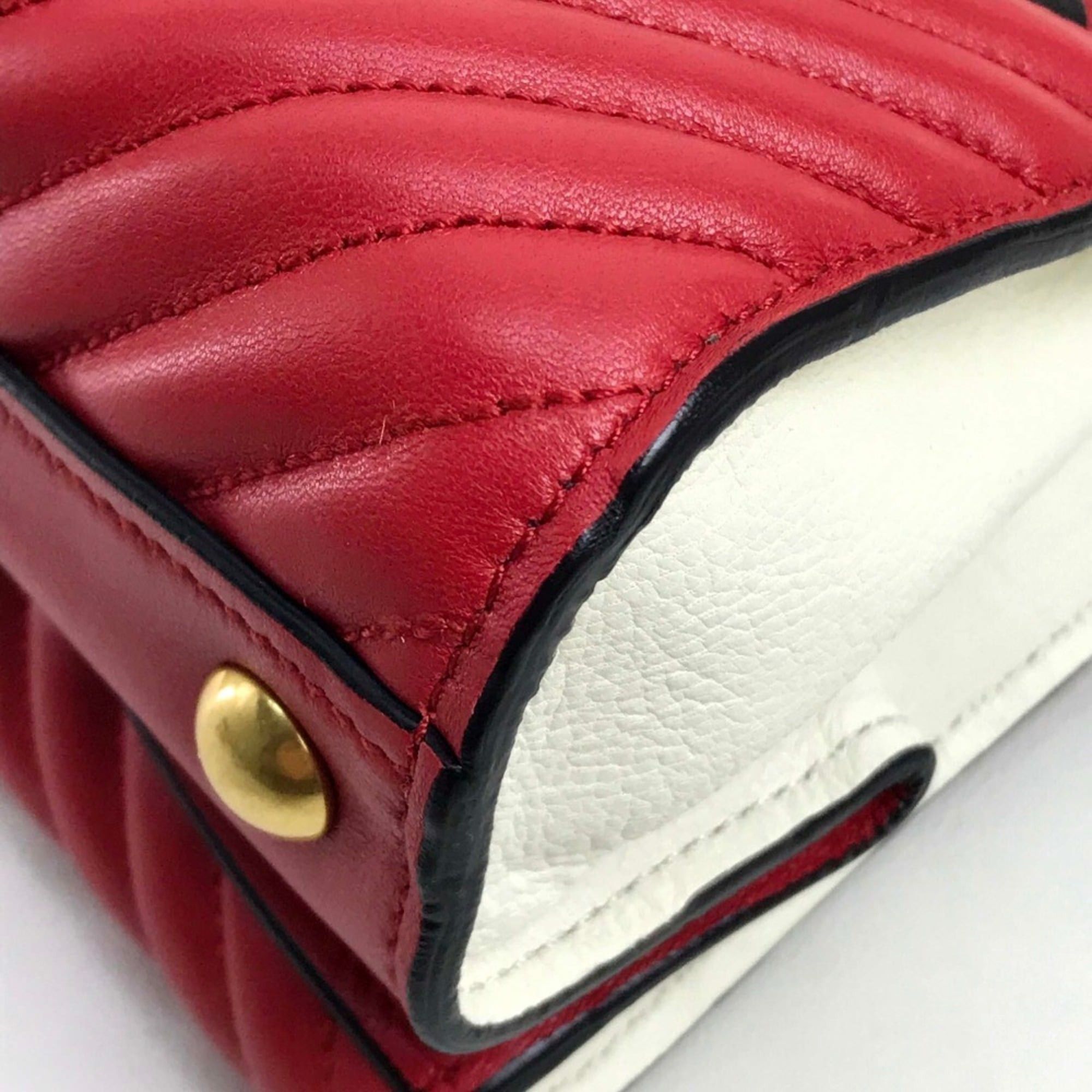 Miu Miu MIUMIU Miu Biker Matelassé Bag Handbag Shoulder Crossbody Nappa Leather Women's White Like New Size ONE SIZE - 6 Thumbnail
