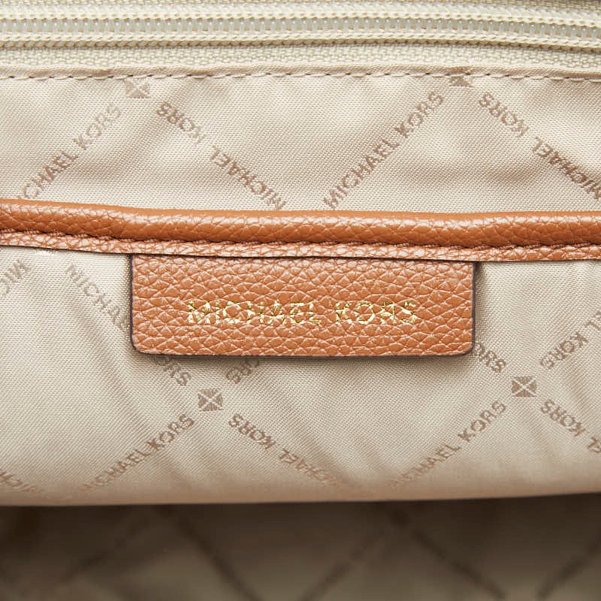 Michael Kors Michael Kors MK Signature Backpack, Brown Leather, Women's Size ONE SIZE - 9 Thumbnail
