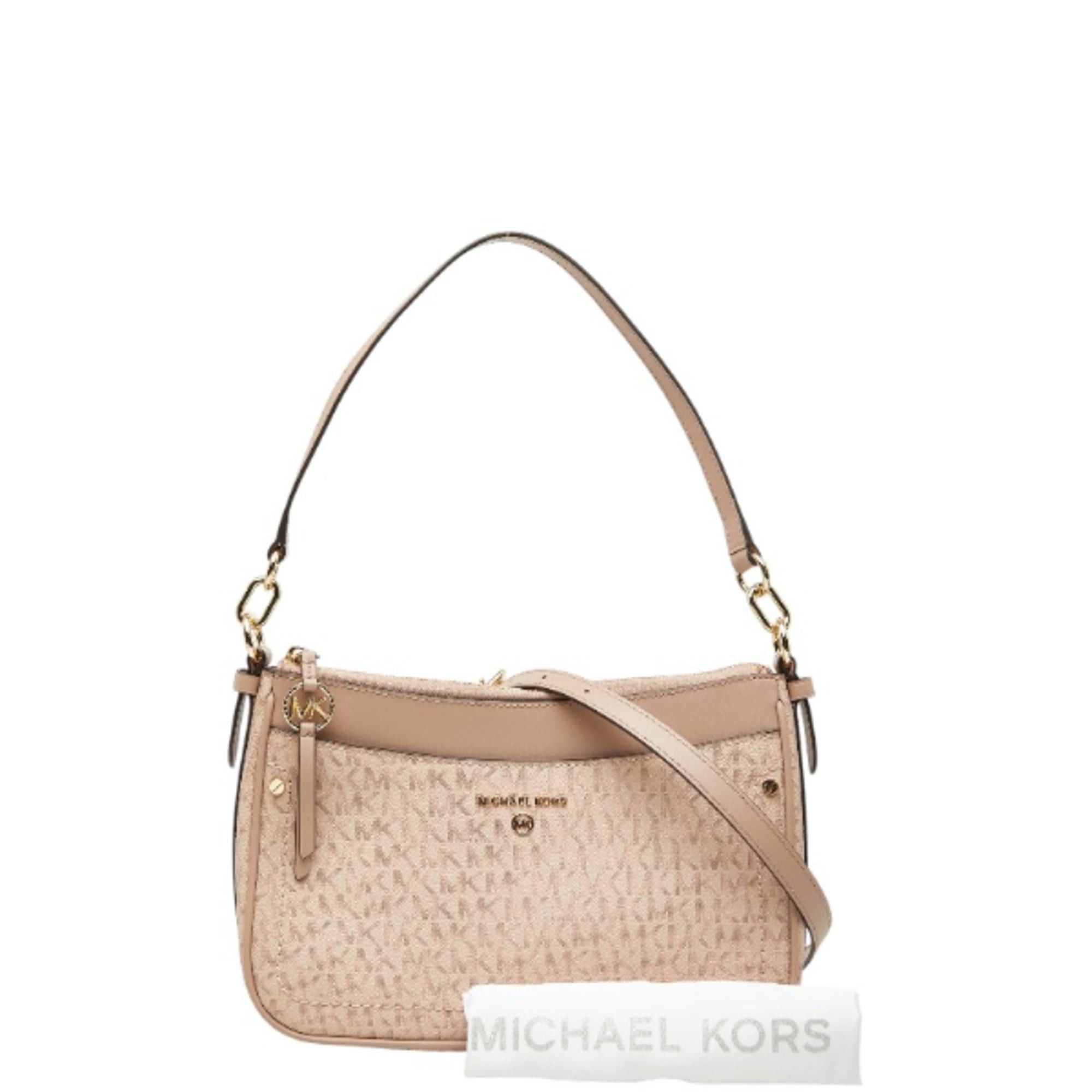 Michael Kors Michael Kors MK Signature Handbag Shoulder Bag 2-Way 32S1GT9C8B Pink Leather Women's Size ONE SIZE - 11 Thumbnail