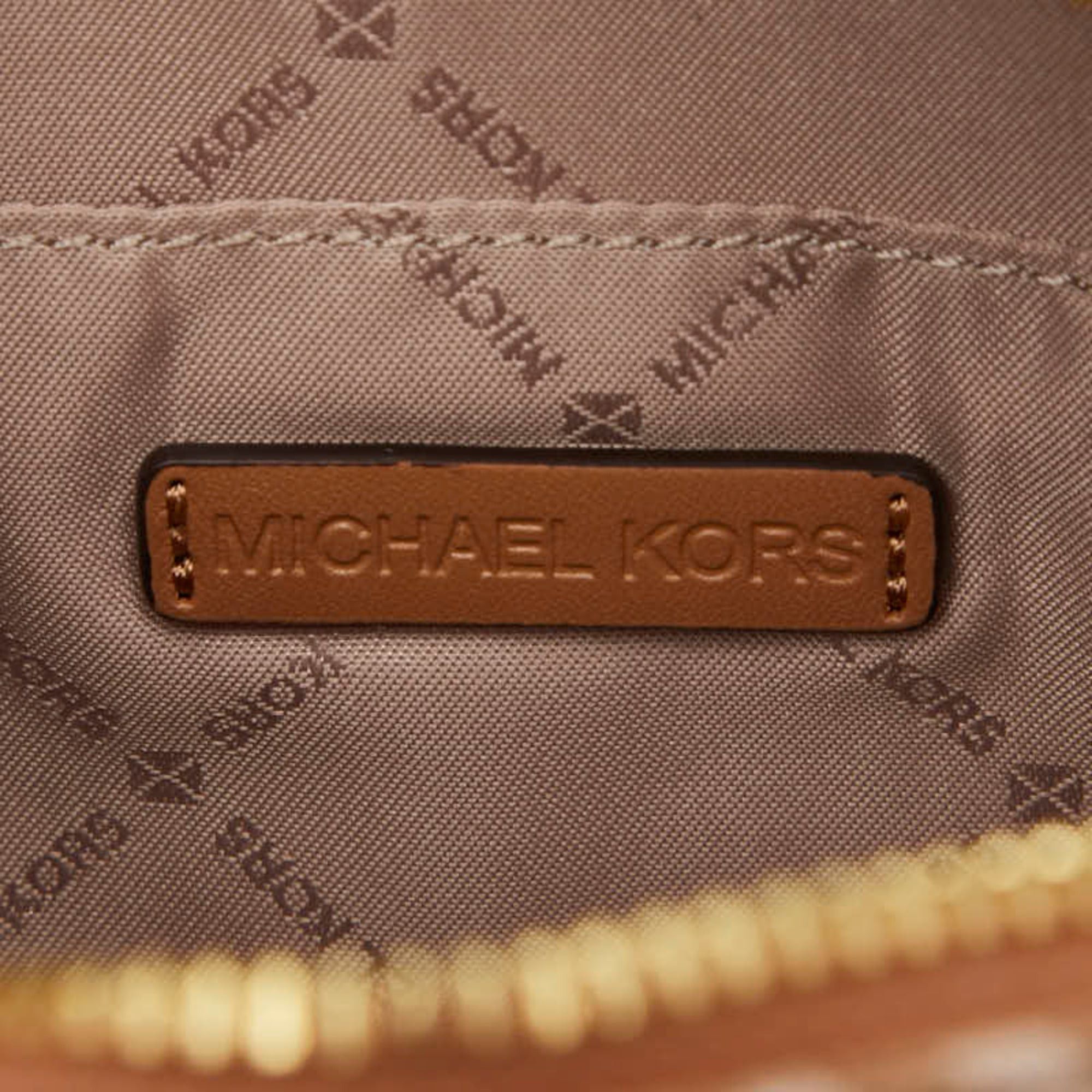 Michael Kors Michael Kors JET SET ITEM Logo Crossbody Shoulder Bag, Brown Canvas Leather, Women's. Size ONE SIZE - 9 Thumbnail