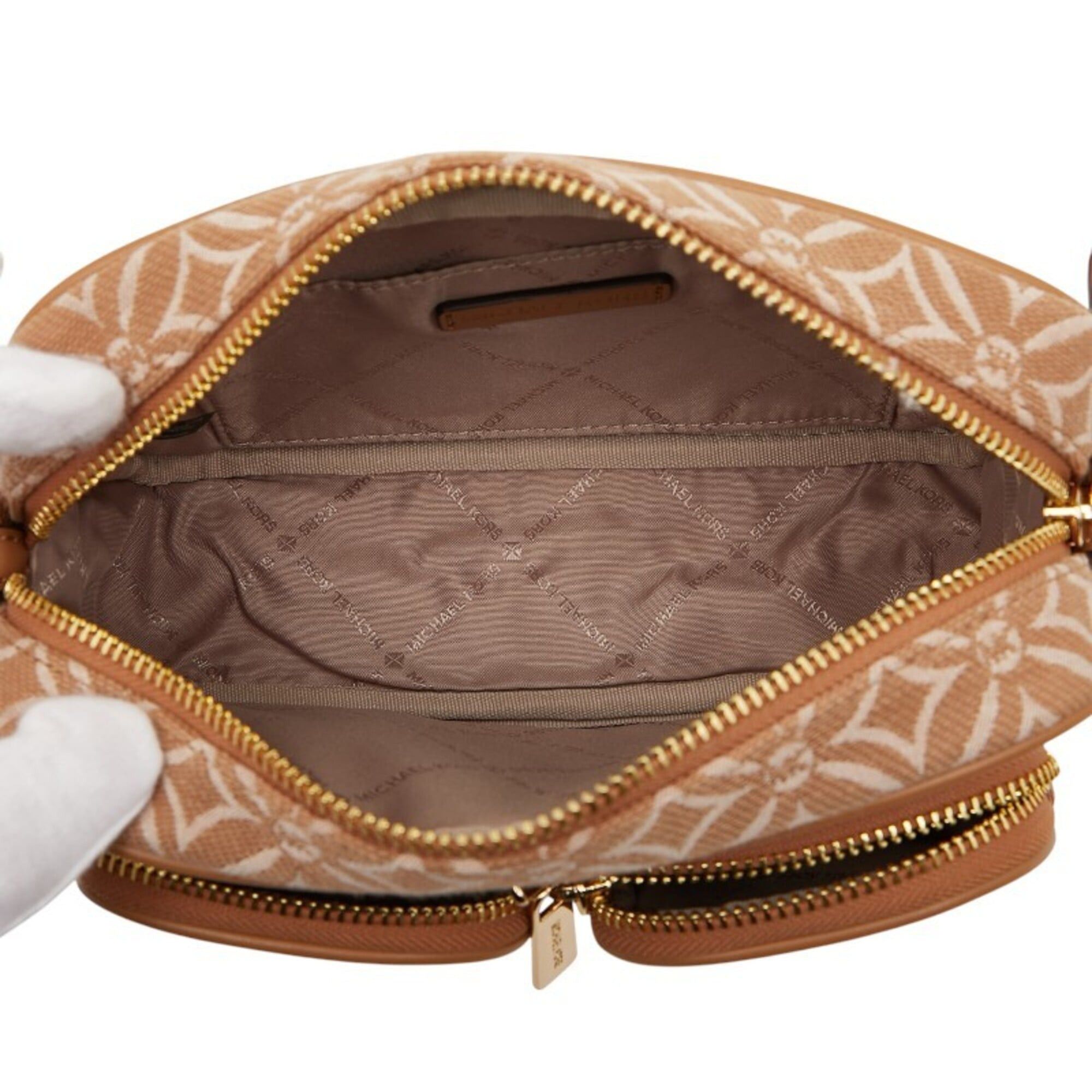 Michael Kors Michael Kors JET SET ITEM Logo Crossbody Shoulder Bag, Brown Canvas Leather, Women's. Size ONE SIZE - 8 Thumbnail