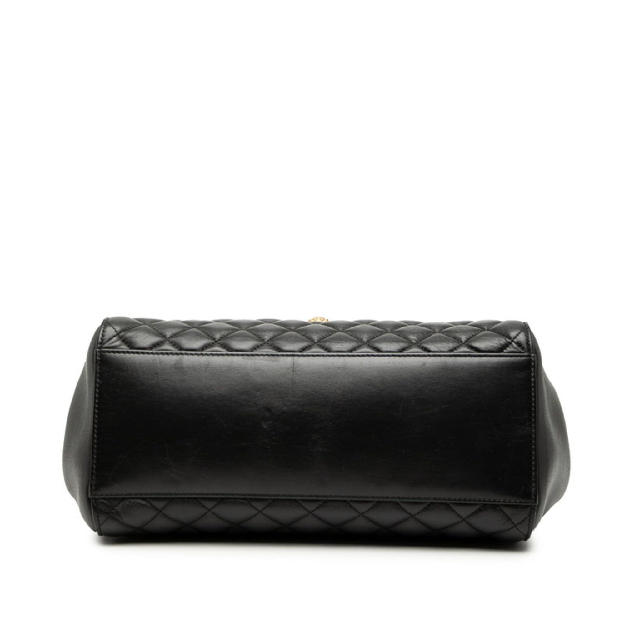 Versace Versace Medusa Quilted Tote Bag, Black Leather, Women's Size ONE SIZE - 3 Thumbnail