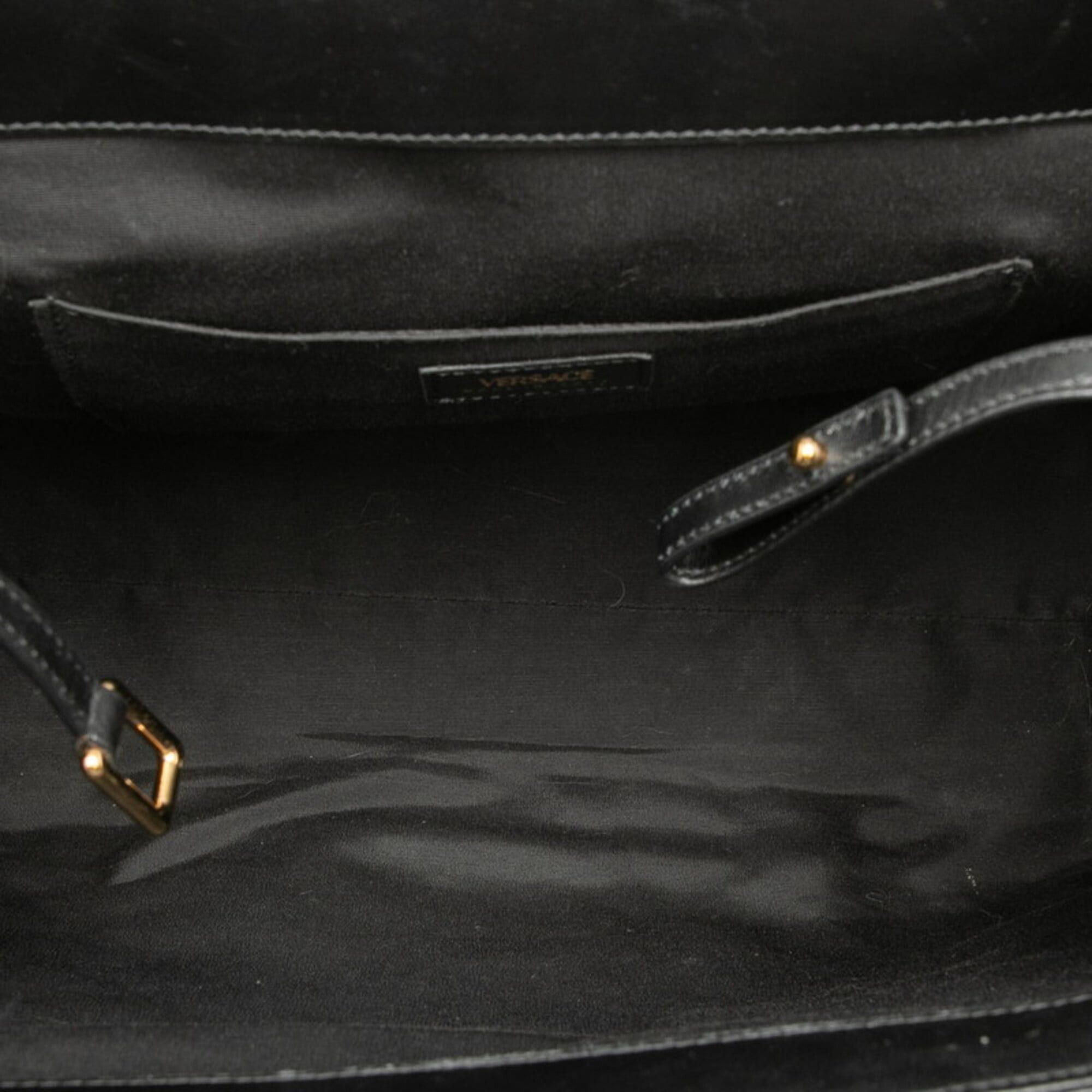 Versace Versace Medusa Quilted Tote Bag, Black Leather, Women's Size ONE SIZE - 4 Thumbnail