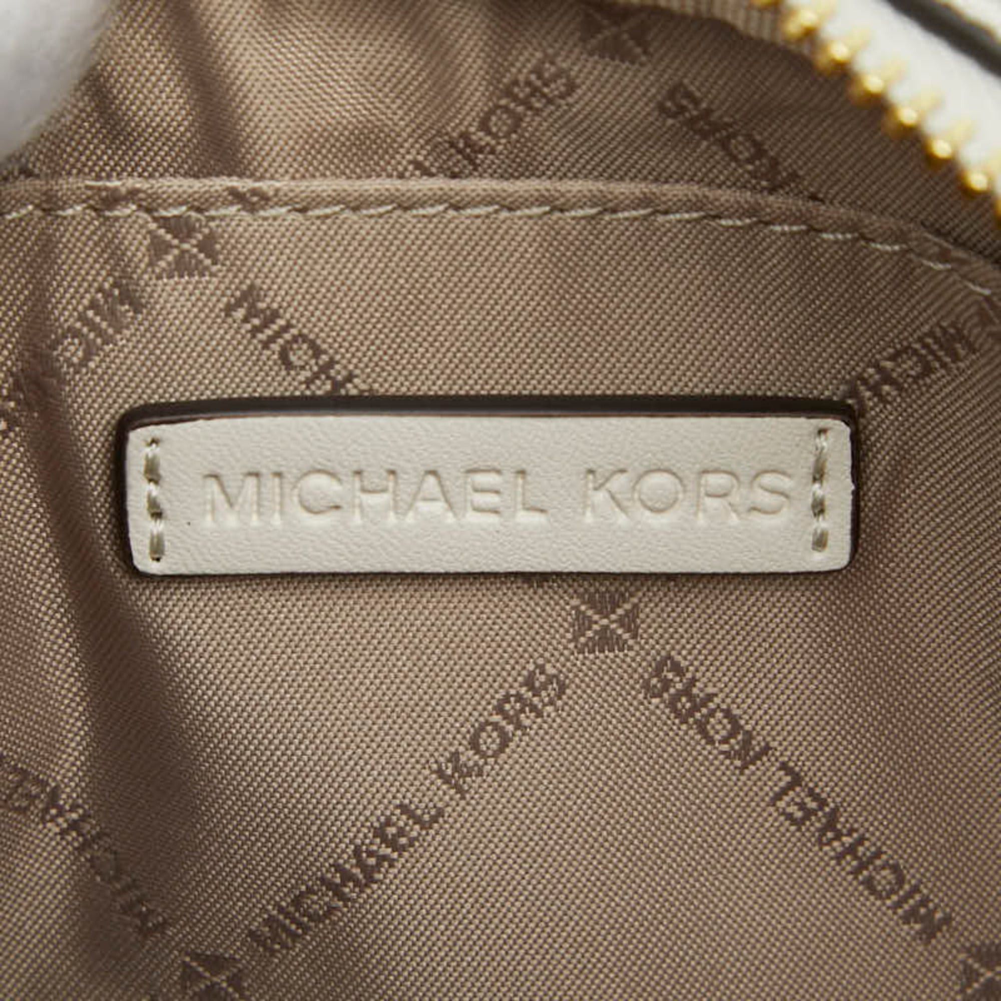 Michael Kors Michael Kors MK Signature MAISIE 2-in-1 Camera Crossbody Shoulder Bag, White/Beige Leather, Women's. Size ONE SIZE - 9 Thumbnail