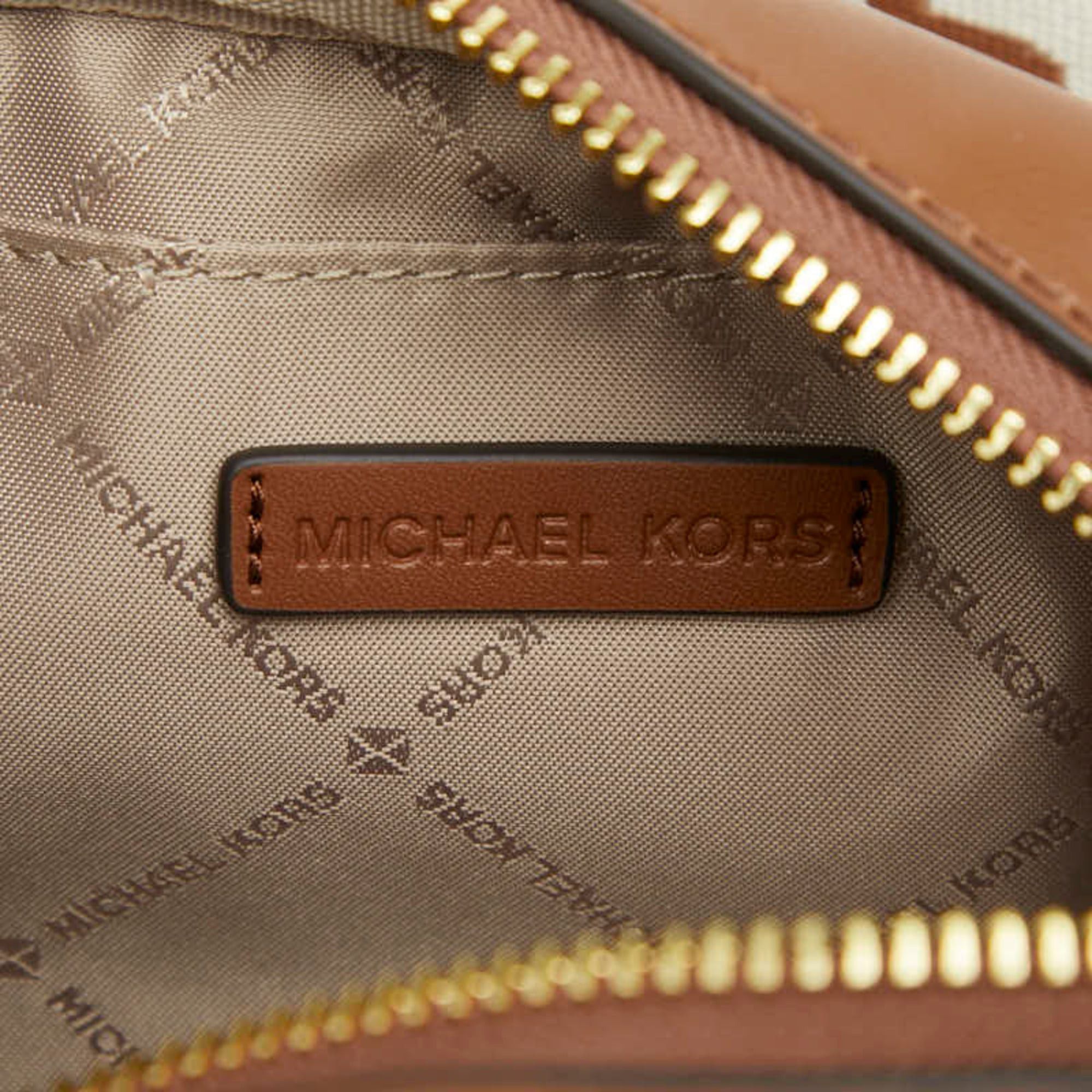 Michael Kors Michael Kors Logo MAISIE 2-in-1 Camera Crossbody Shoulder Bag, Brown Canvas Leather, Women's. Size ONE SIZE - 9 Thumbnail