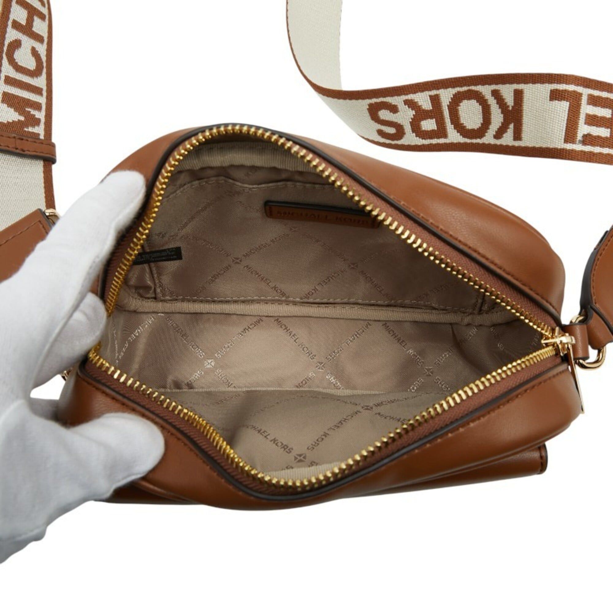 Michael Kors Michael Kors Logo MAISIE 2-in-1 Camera Crossbody Shoulder Bag, Brown Canvas Leather, Women's. Size ONE SIZE - 8 Thumbnail