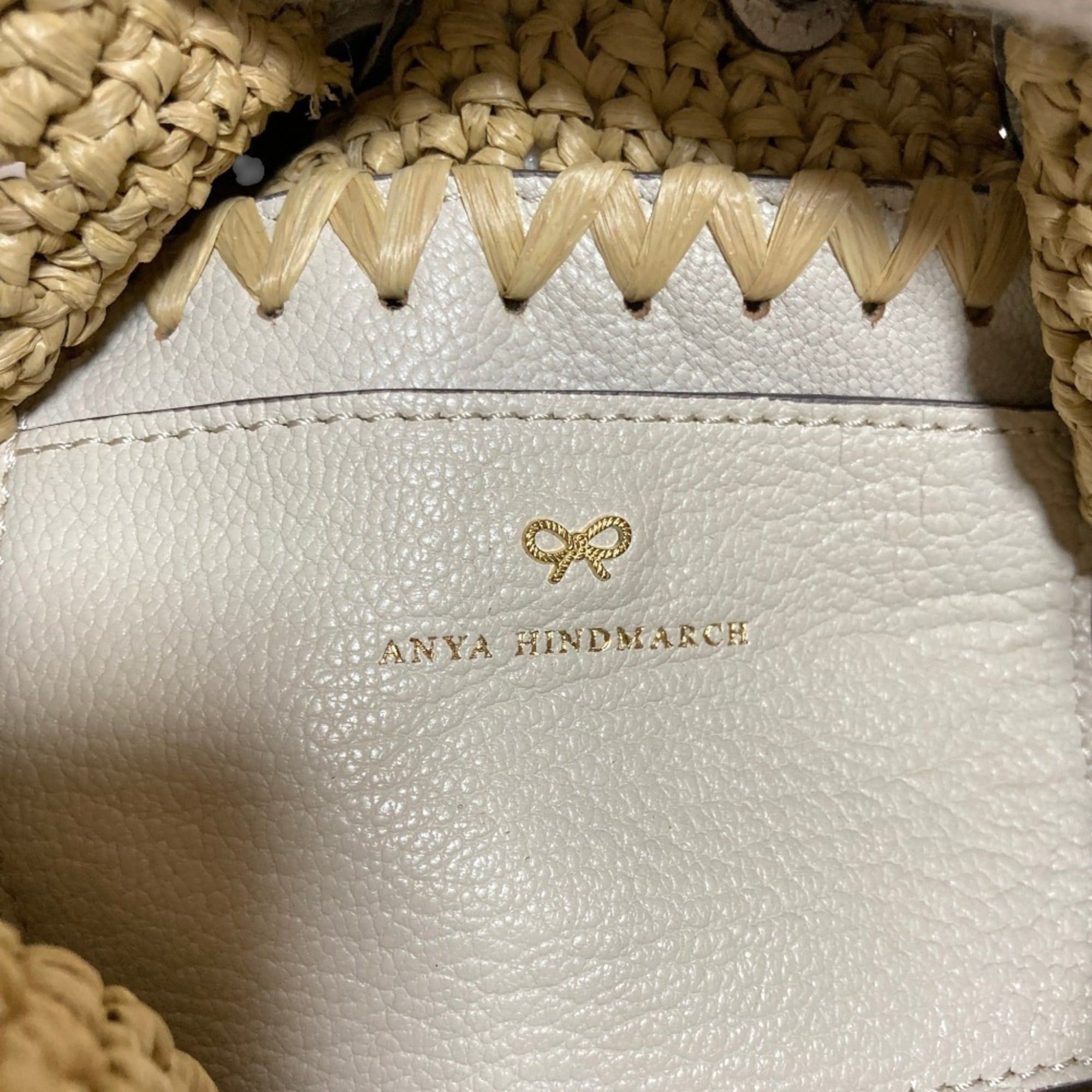 Anya Hindmarch ANYA HINDMARCH Small Drawstring Raffia Tote Bag, Natural, Women's Size ONE SIZE - 9 Thumbnail