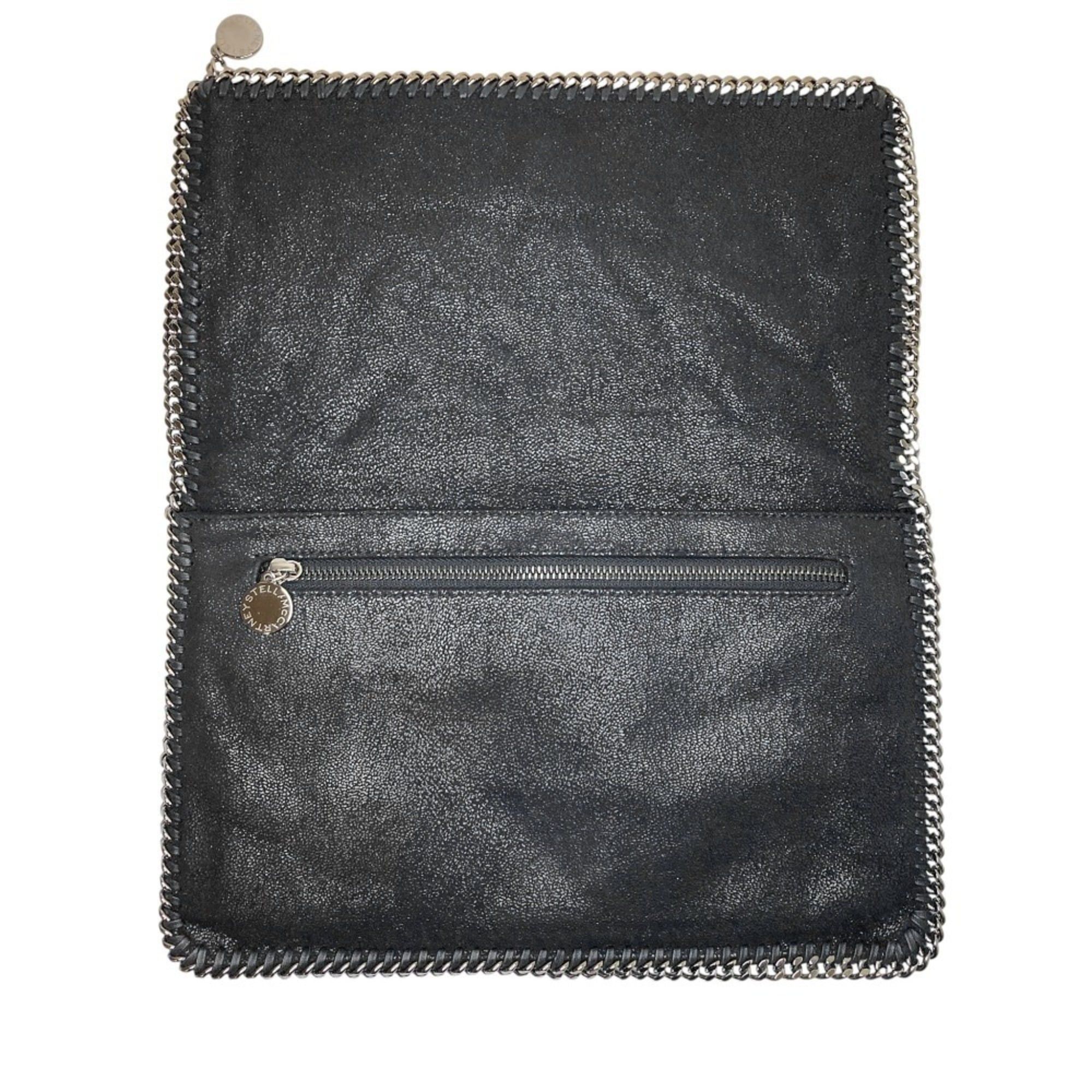 Stella McCartney STELLA McCARTNEY Falabella Zip Design Clutch Bag, Black, Women's Size ONE SIZE - 5 Thumbnail