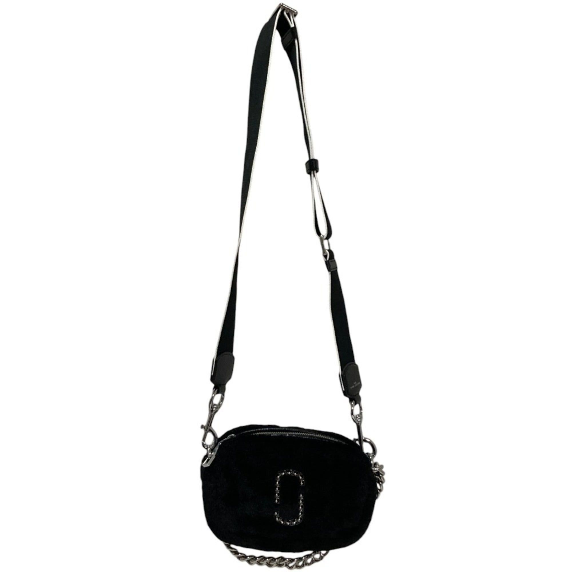 Marc Jacobs Marc Jacobs THE PLUSH SNAPSHOT 2-way Shoulder Bag, Black, Women's Size ONE SIZE - 6 Thumbnail